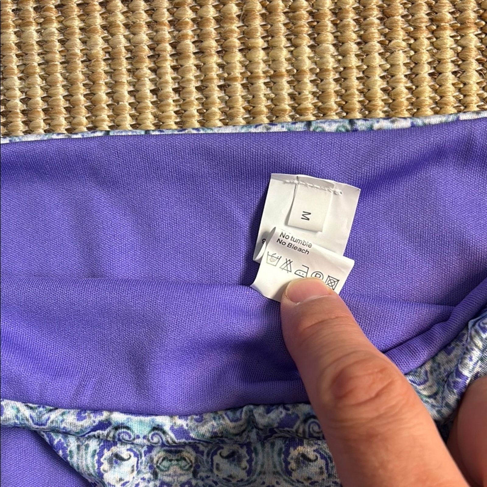 Other NWT Antica Sartoria Positano Purple Blue Patterned Bikini M Size ONE SIZE - 3 Thumbnail