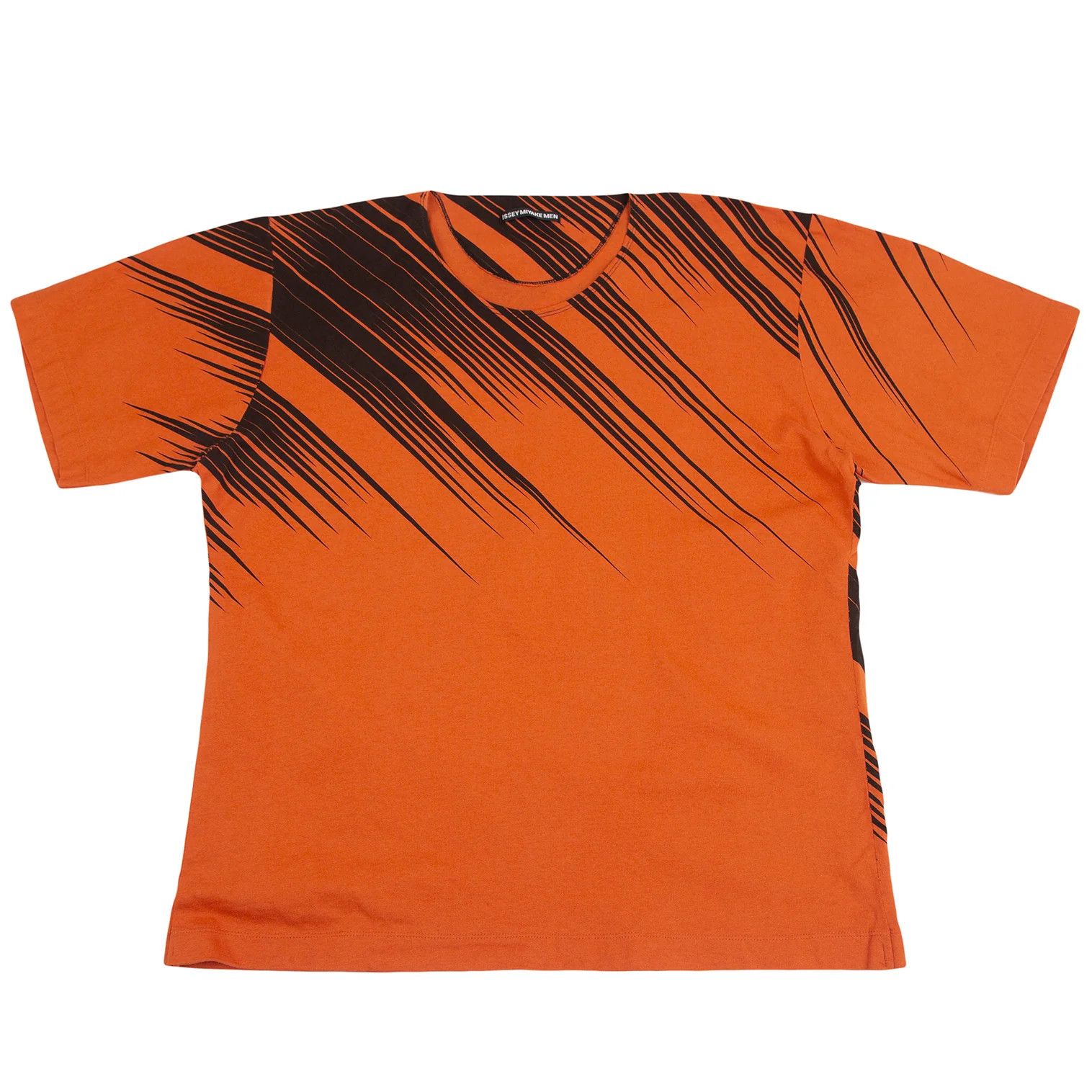 Issey Miyake Zigzag Line Print T-shirt in Orange and Black, Size L Size US L / EU 52-54 / 3 - 1 Thumbnail