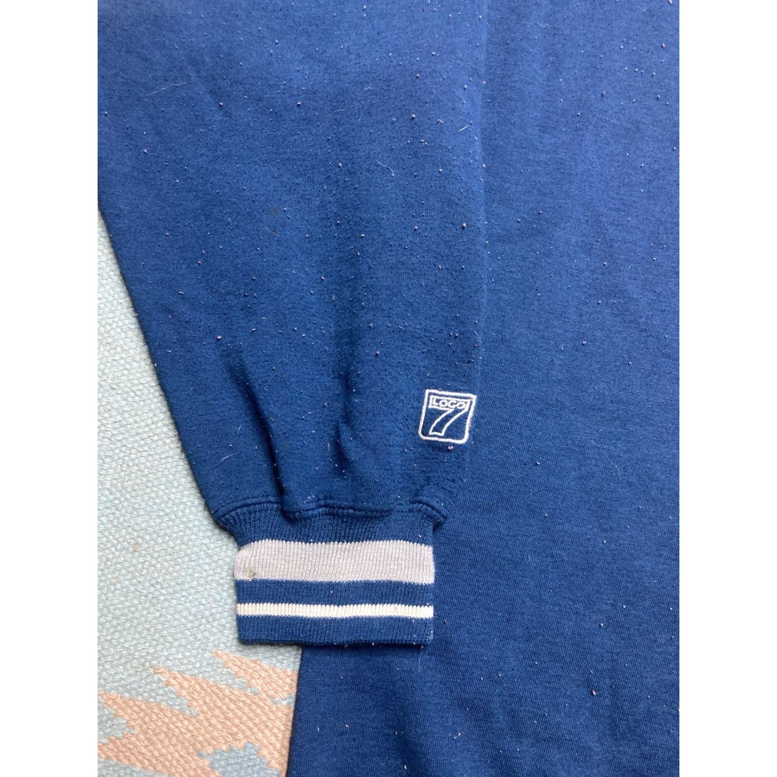 NFL VINTAGE 90s Dallas Cowboys NFL Logo 7 Embroidered Sweatshirt XL Adult Blue Pullover Mens Size US XL / EU 56 / 4 - 7 Thumbnail