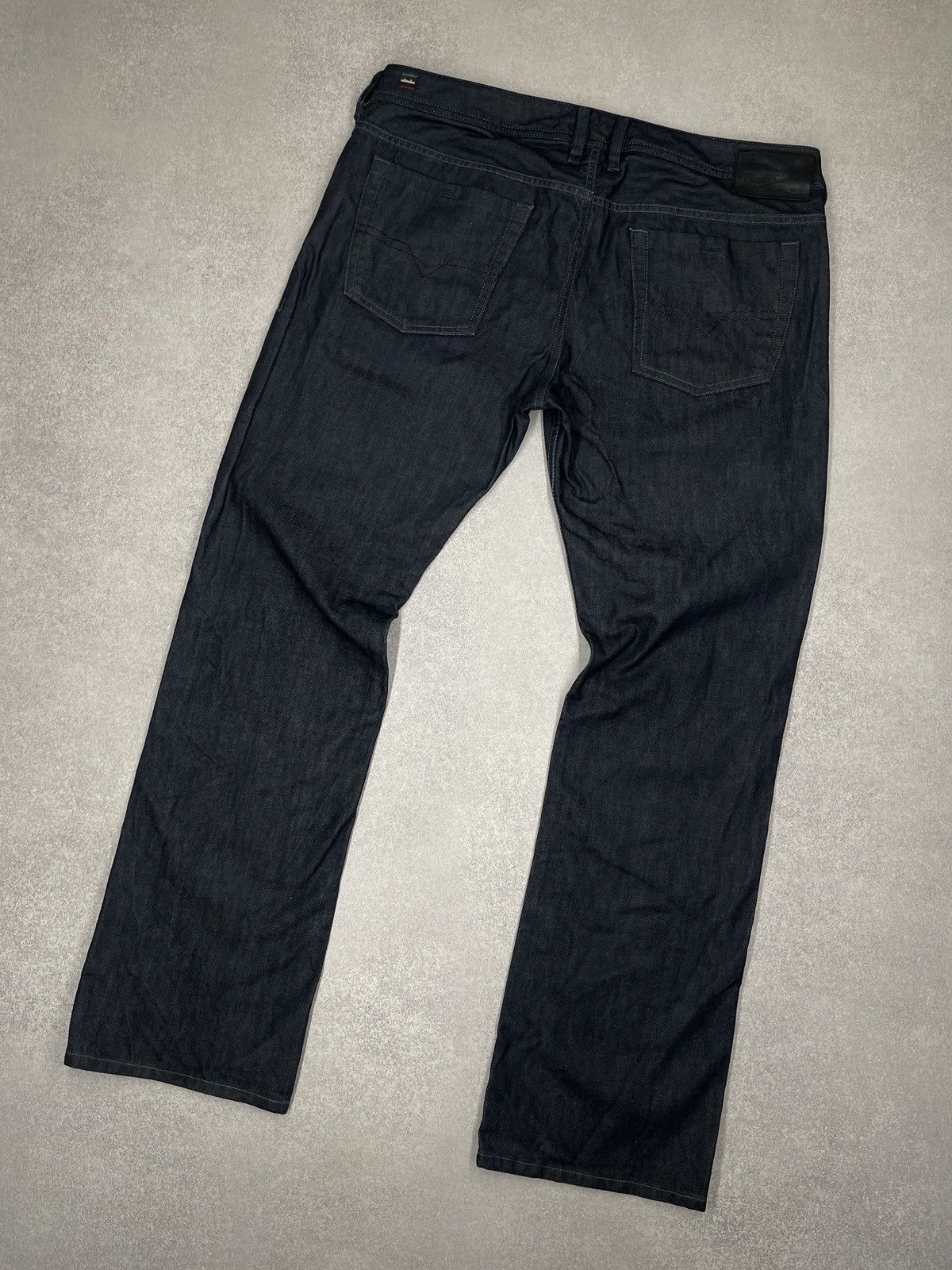 Mens Diesel Zatiny Bootcut Denim Jeans Navy Made in Italy