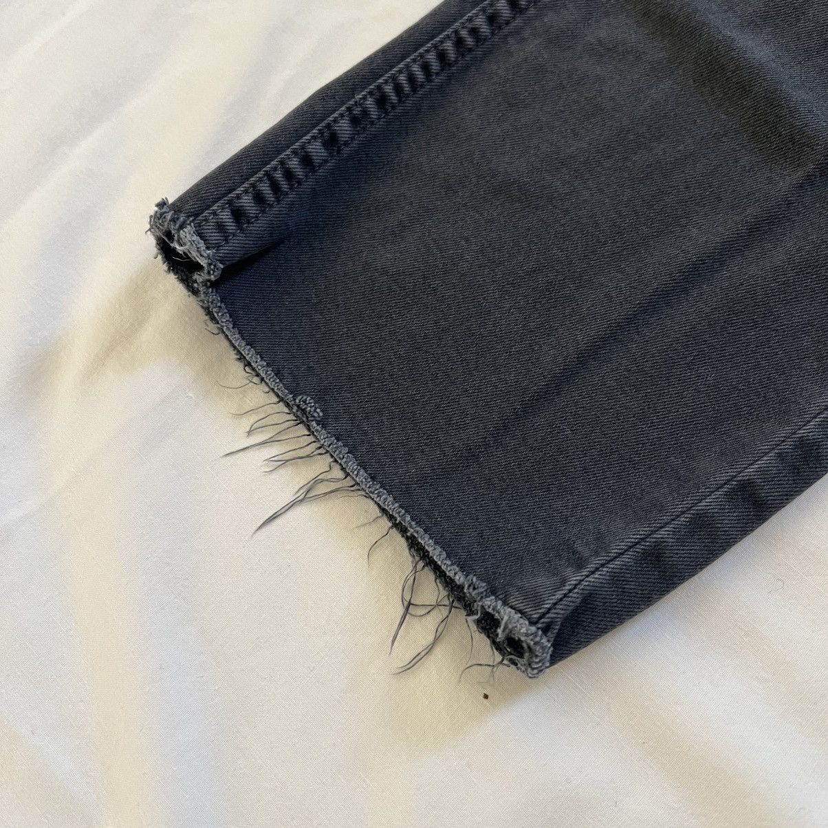 AMO AMO Easy Army Trouser Washed Black Utility Pocket Raw Hem Size 27" / US 4 / IT 40 - 2 Thumbnail