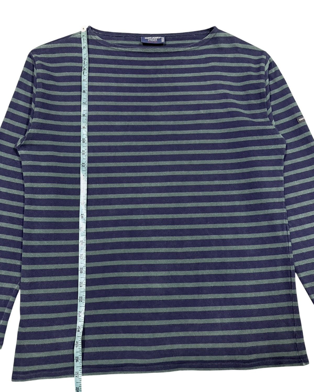 Saint James Vtg🔥Saint James Boat neck Heavy Cotton L/s Striped Tee Size US M / EU 48-50 / 2 - 14 Thumbnail