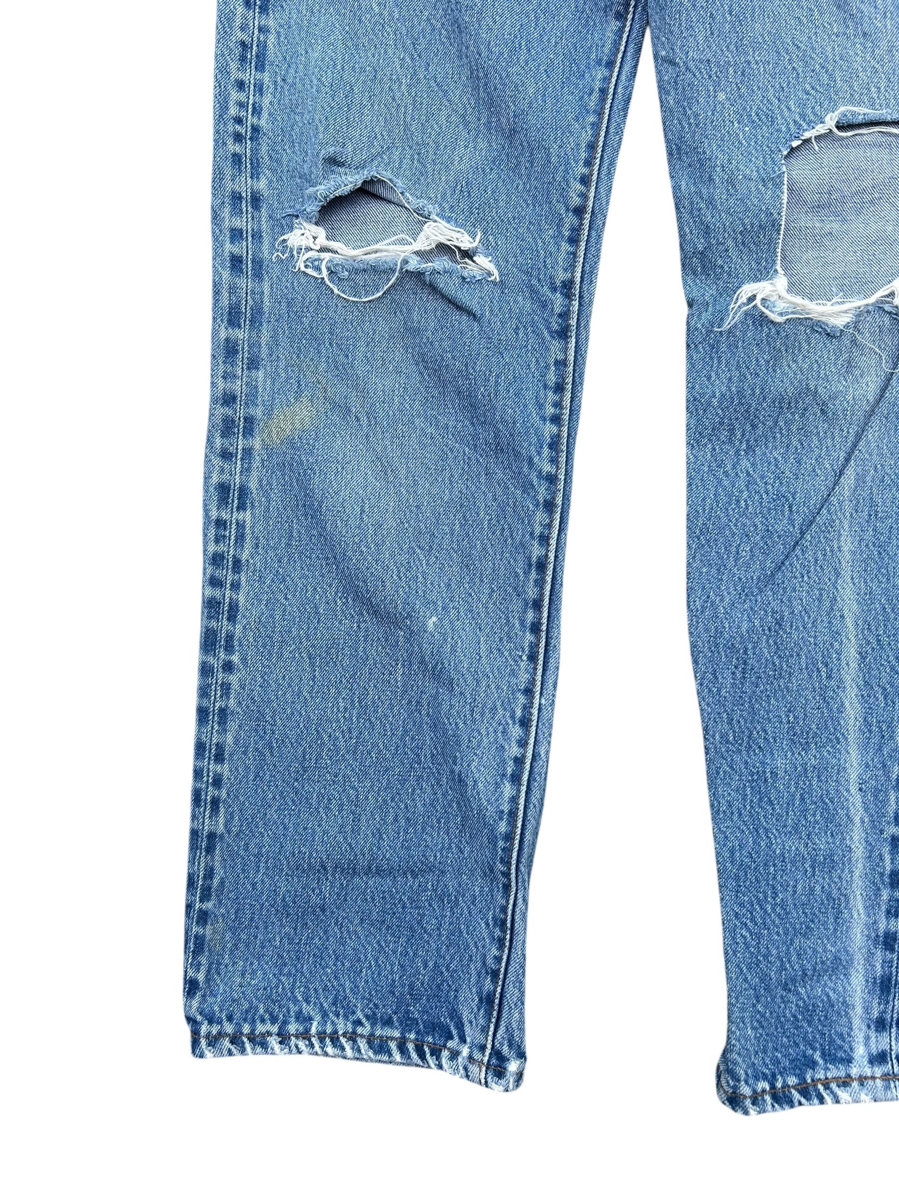 Levi's × Vintage Vintage Levis 501 Rindem Selvedge Distressed Denim Jeans Size US 29 - 5 Thumbnail