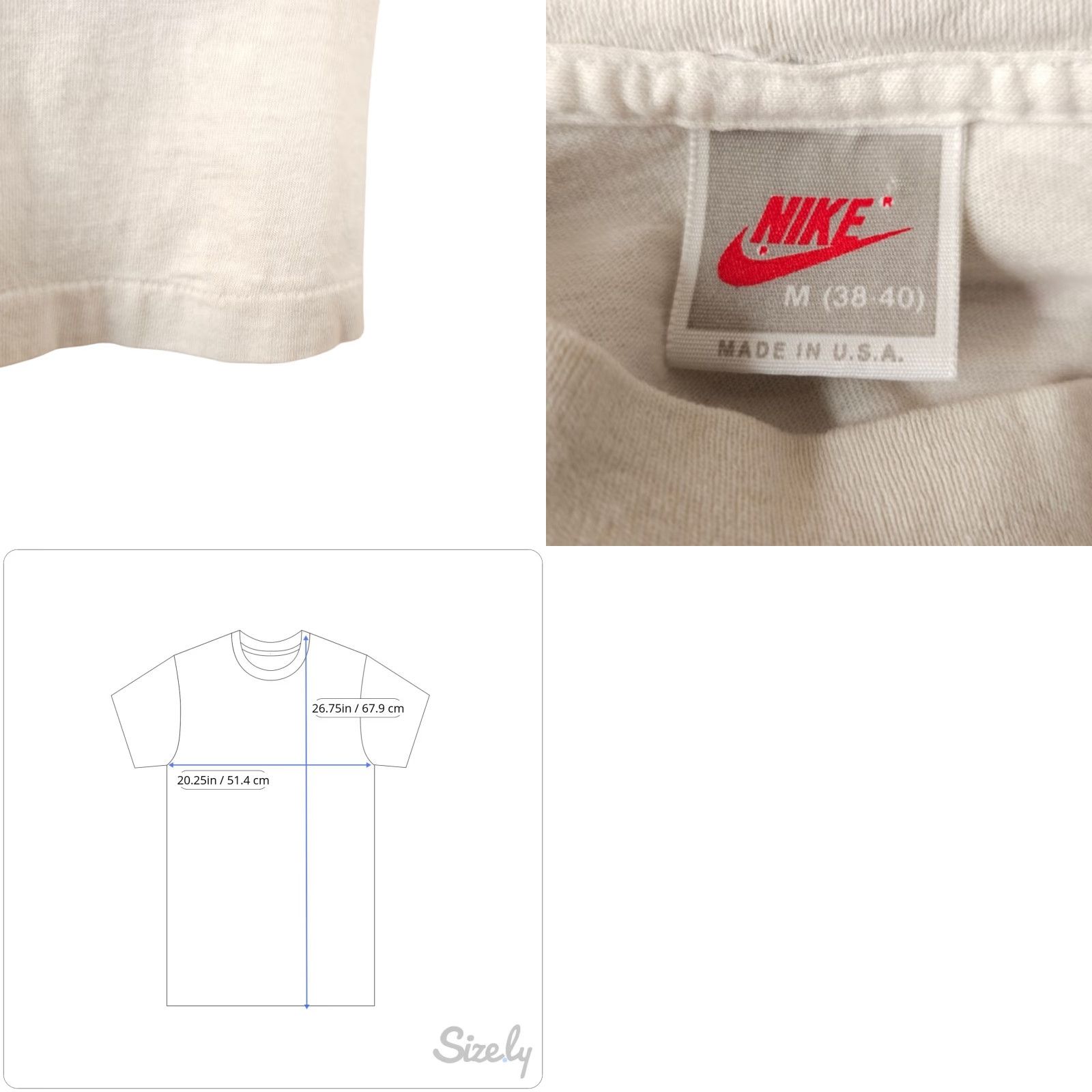 Nike VINTAGE Air Jordan Flight School T Shirt Mens Size Medium White Nike USA 80s 90s Spike Lee Gray Tag Made In USA Mens Nike Air Streetwear T Shirt Size US M / EU 48-50 / 2 - 8 Thumbnail