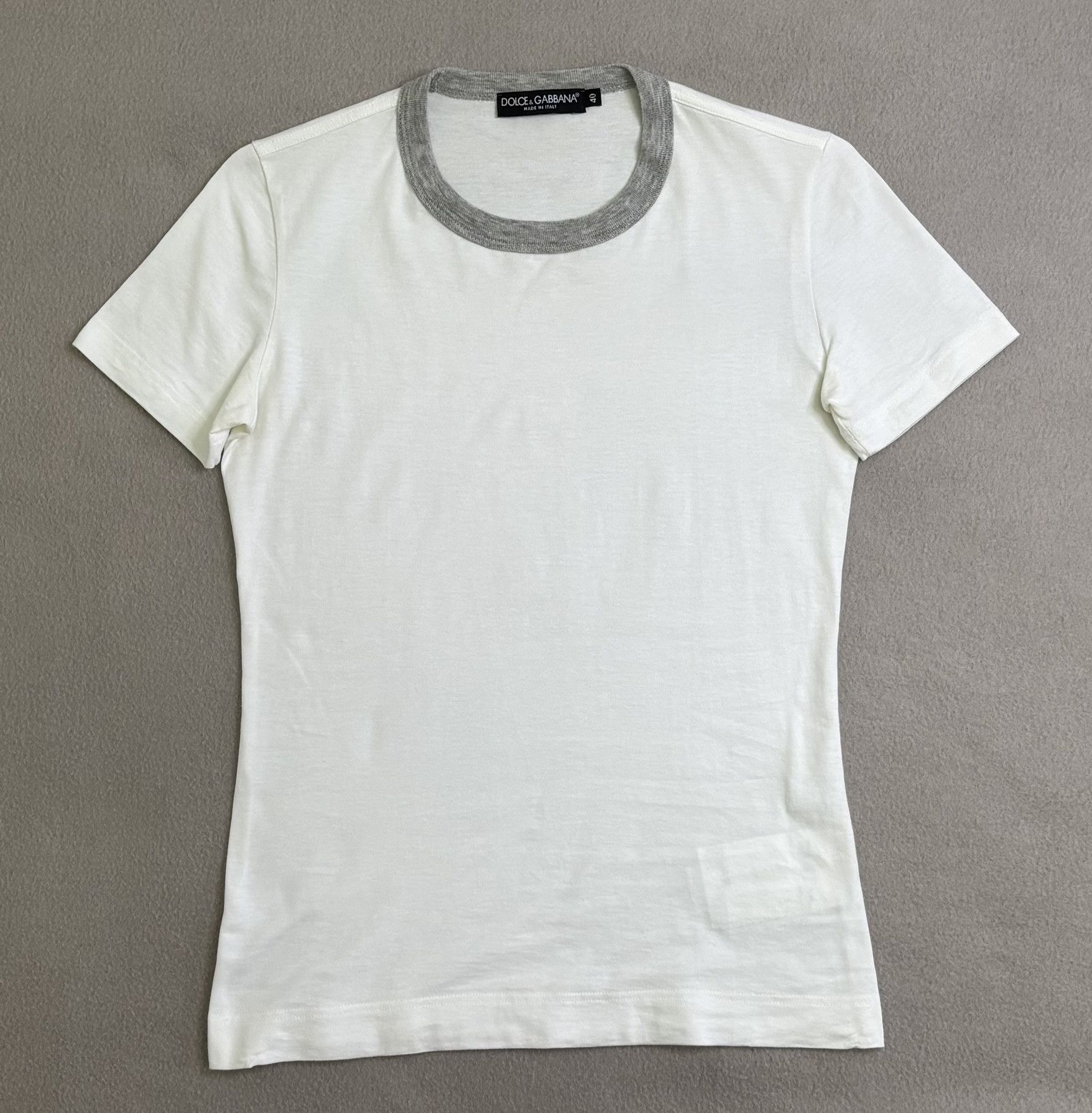 Dolce & Gabbana × Vintage Dolce & Gabbana White T-shirt Roz. 40 Size S / US 4 / IT 40 - 3 Thumbnail