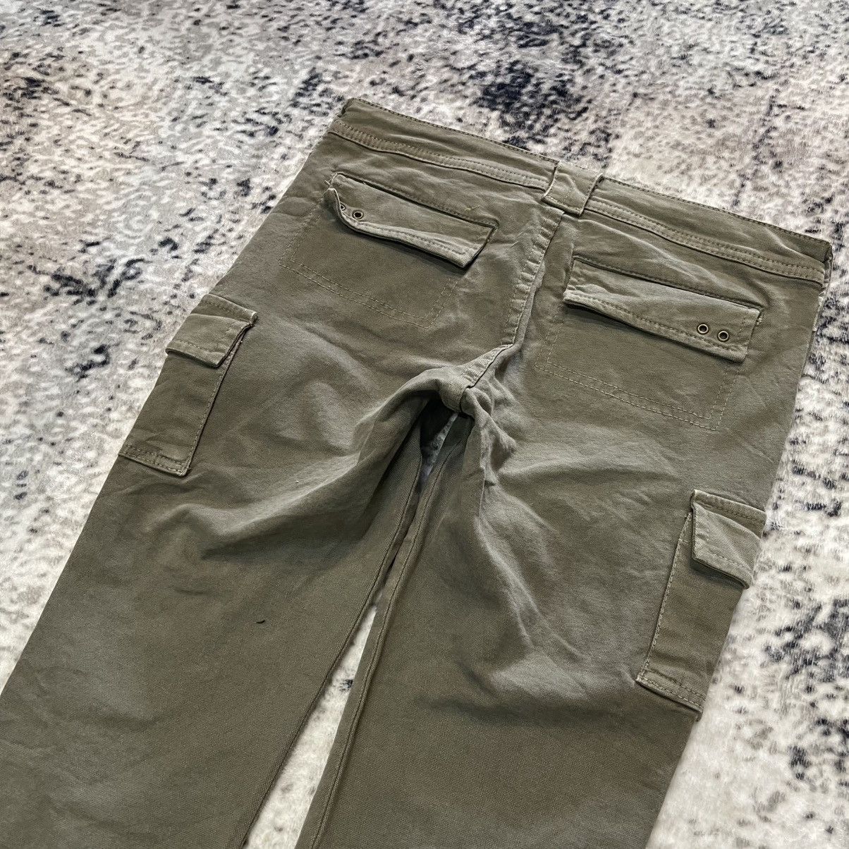 Le Grande Bleu (L.G.B.) 2000s Wow Japan Parachute Bondage Low Rise Cargo Flare Pants Size 26" / US 2 / IT 38 - 12 Thumbnail