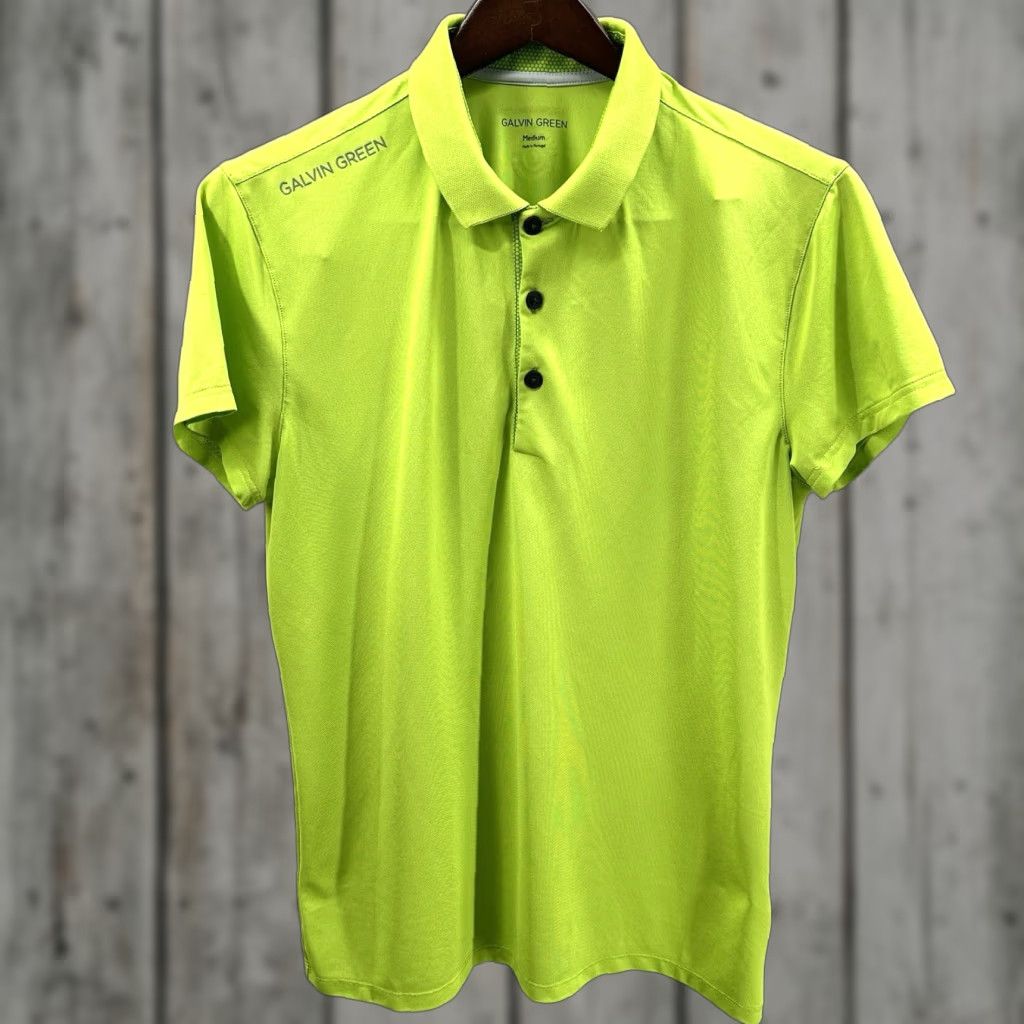 Galvin Green Galvin Green Women Polo Shirt Medium Green Lime Embroidered Preppy Short Sleeve Casual Sportswear Size M / US 6-8 / IT 42-44 - 1 Thumbnail