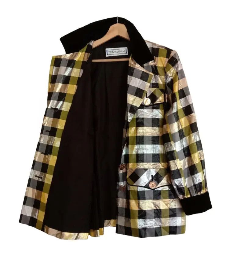 Yves Saint Laurent YSL Yves Saint Laurent Plaid Design Blazer Jacket Size XL / US 12-14 / IT 48-50 - 11 Thumbnail