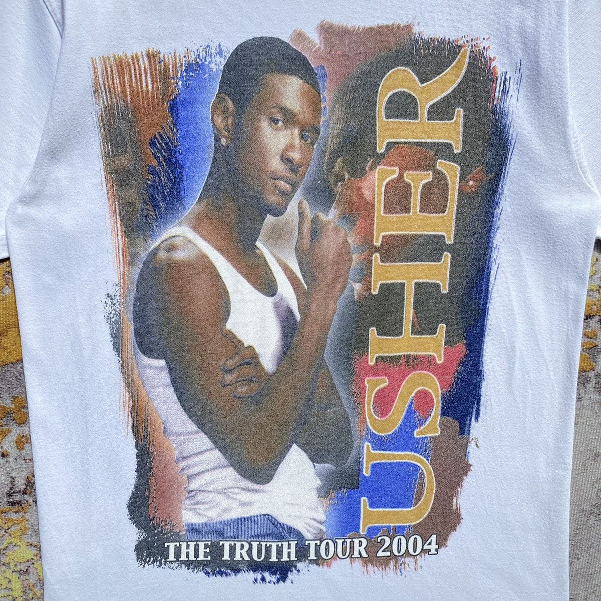 Band Tees Vintage Y2K Kanye West Usher Shirt The Truth Tour Rap 2004 Size US M / EU 48-50 / 2 - 9 Thumbnail