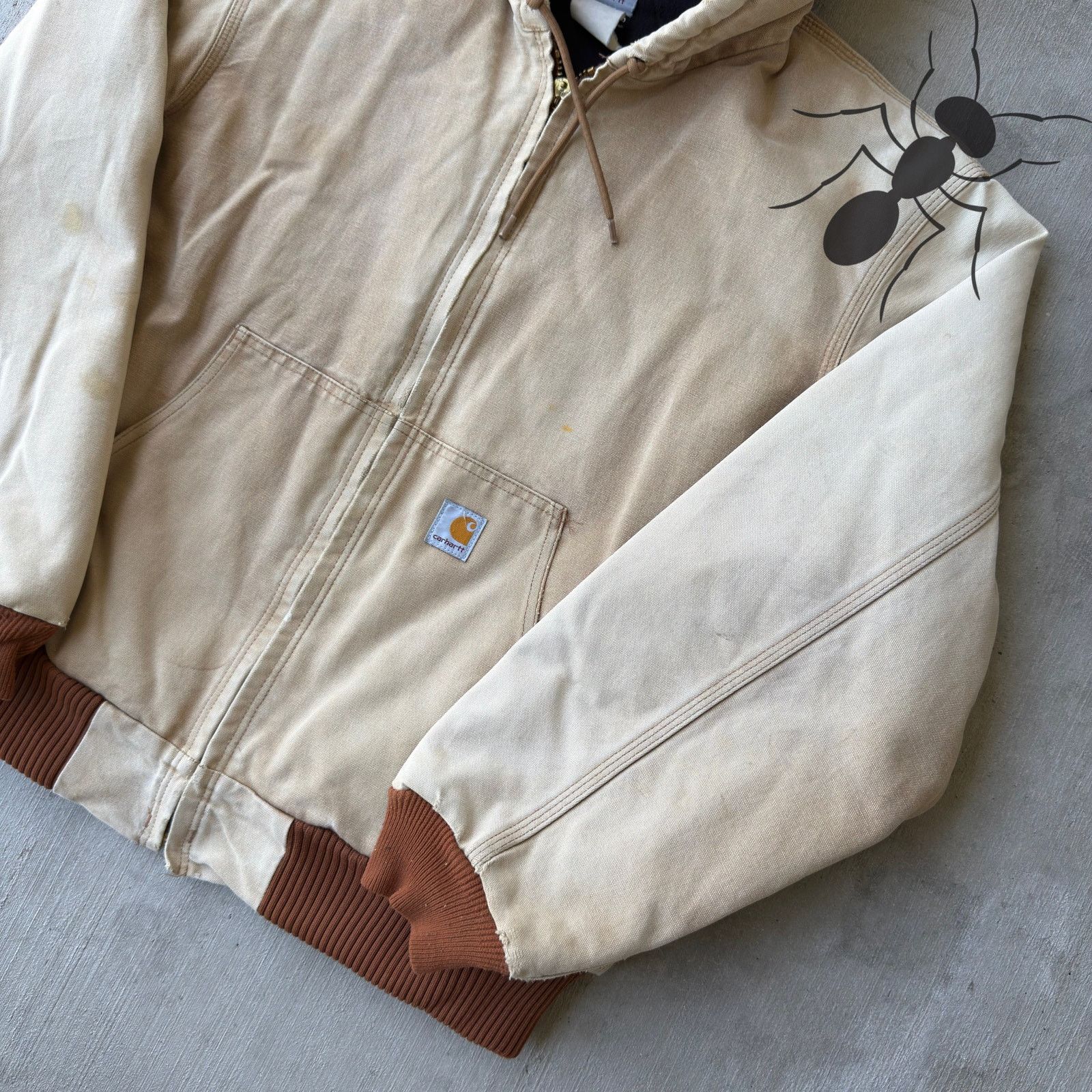 Carhartt × Vintage Carhartt faded brown hooded work wear jacket Size US XL / EU 56 / 4 - 4 Thumbnail