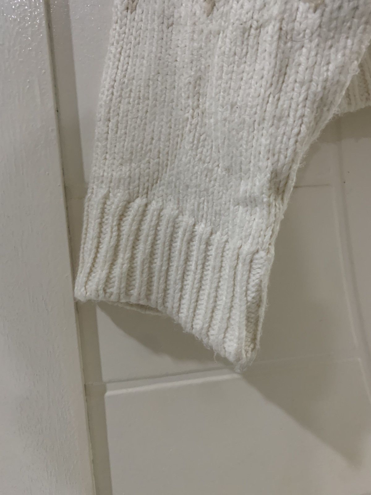 GU × Homespun Knitwear × Japanese Brand GU Vintage Japanes White Beige Knitwear Size M / US 6-8 / IT 42-44 - 4 Thumbnail