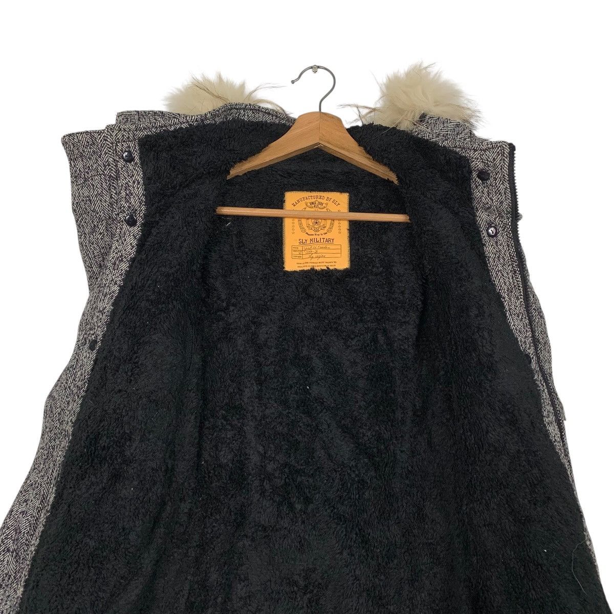 Japanese Brand Sly Military Herringbone Hooded Long Jacket Size US S / EU 44-46 / 1 - 13 Thumbnail