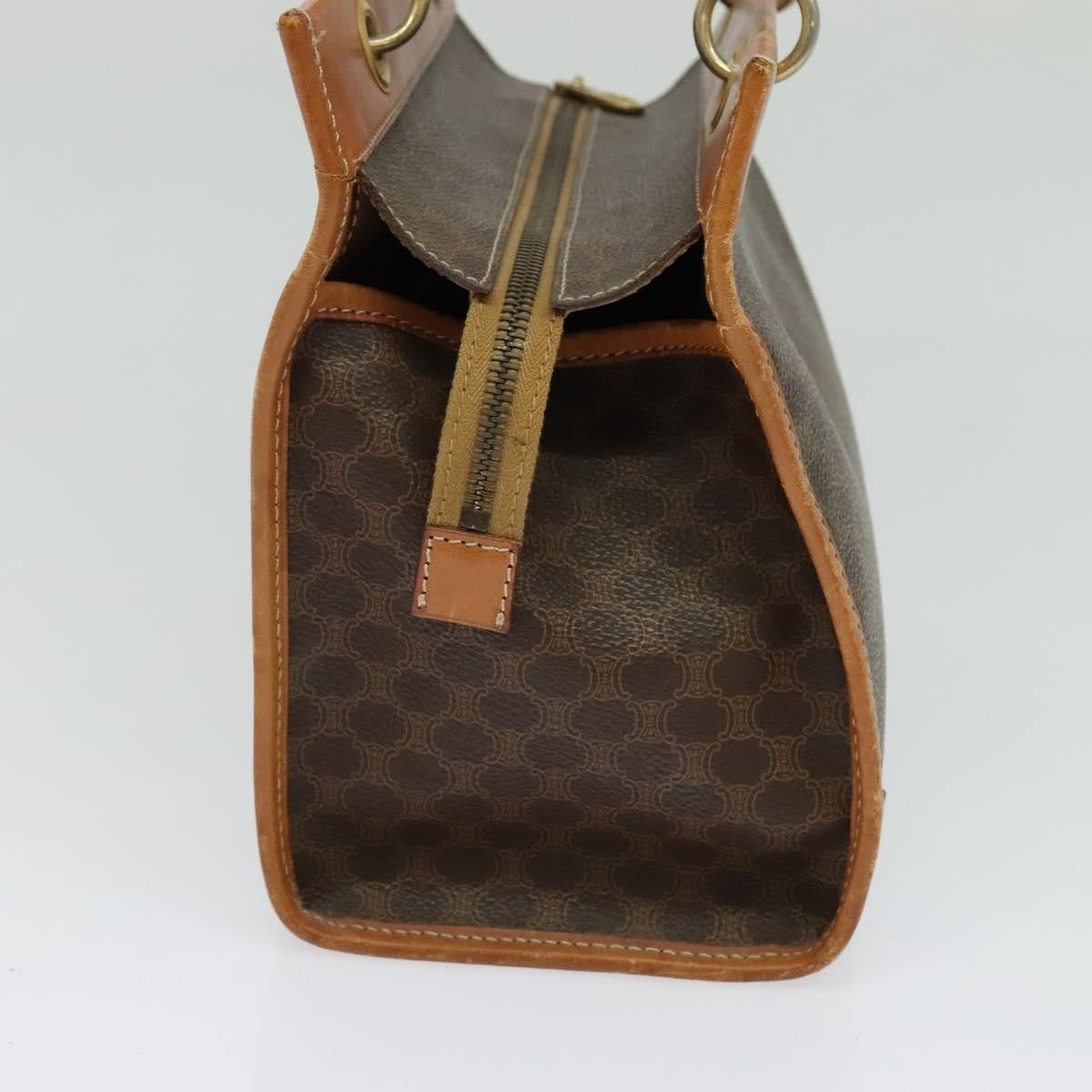 Celine CELINE Macadam Canvas Hand Bag Pvc Leather Brown Gold Size ONE SIZE - 5 Thumbnail