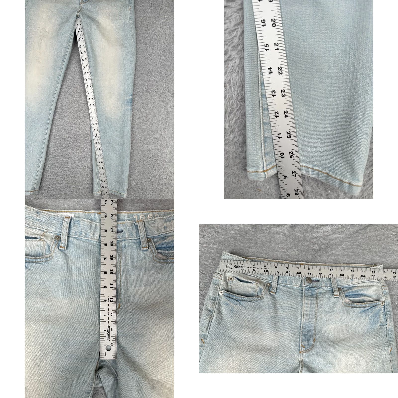 Gap Gap Jeans Women 28 Blue Denim Always Skinny High Rise Light Wash Distressed 28L Size 28" / US 6 / IT 42 - 8 Thumbnail