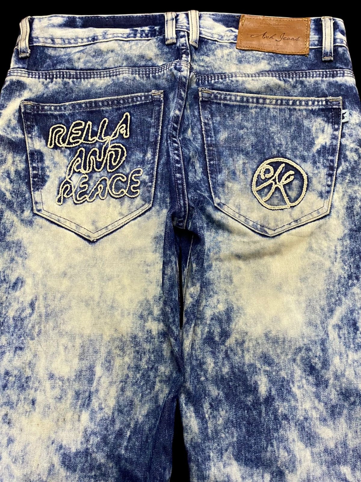 Other Vintage Japanese Brand Acid Wash Embroidered Distressed Jean Size US 33 - 4 Thumbnail