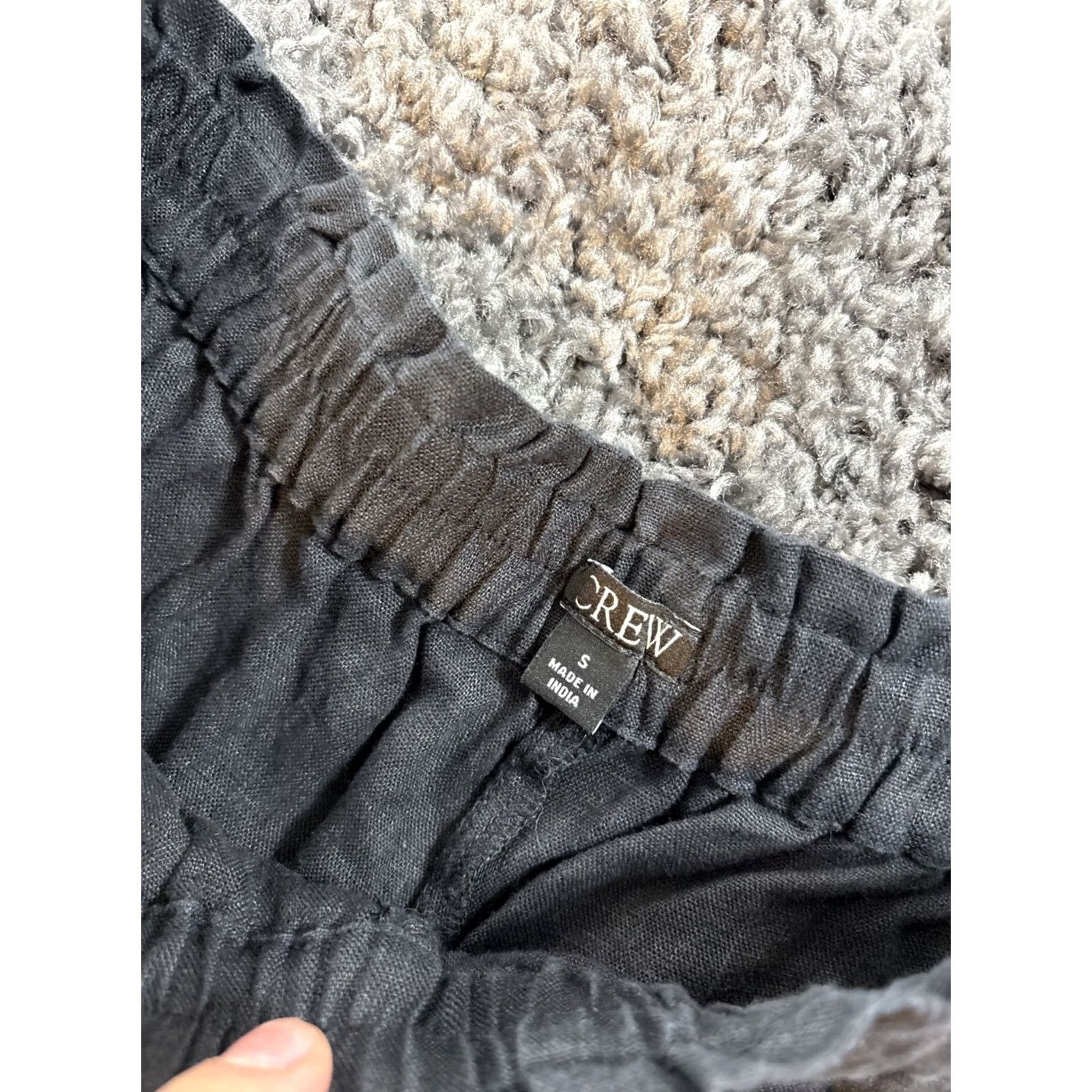 J.Crew J.Crew Linen Pants Womens S Black 100% Linen Wide-Leg Pockets Resortwear Casual Pants Women Medium? Size 28" / US 6 / IT 42 - 6 Thumbnail