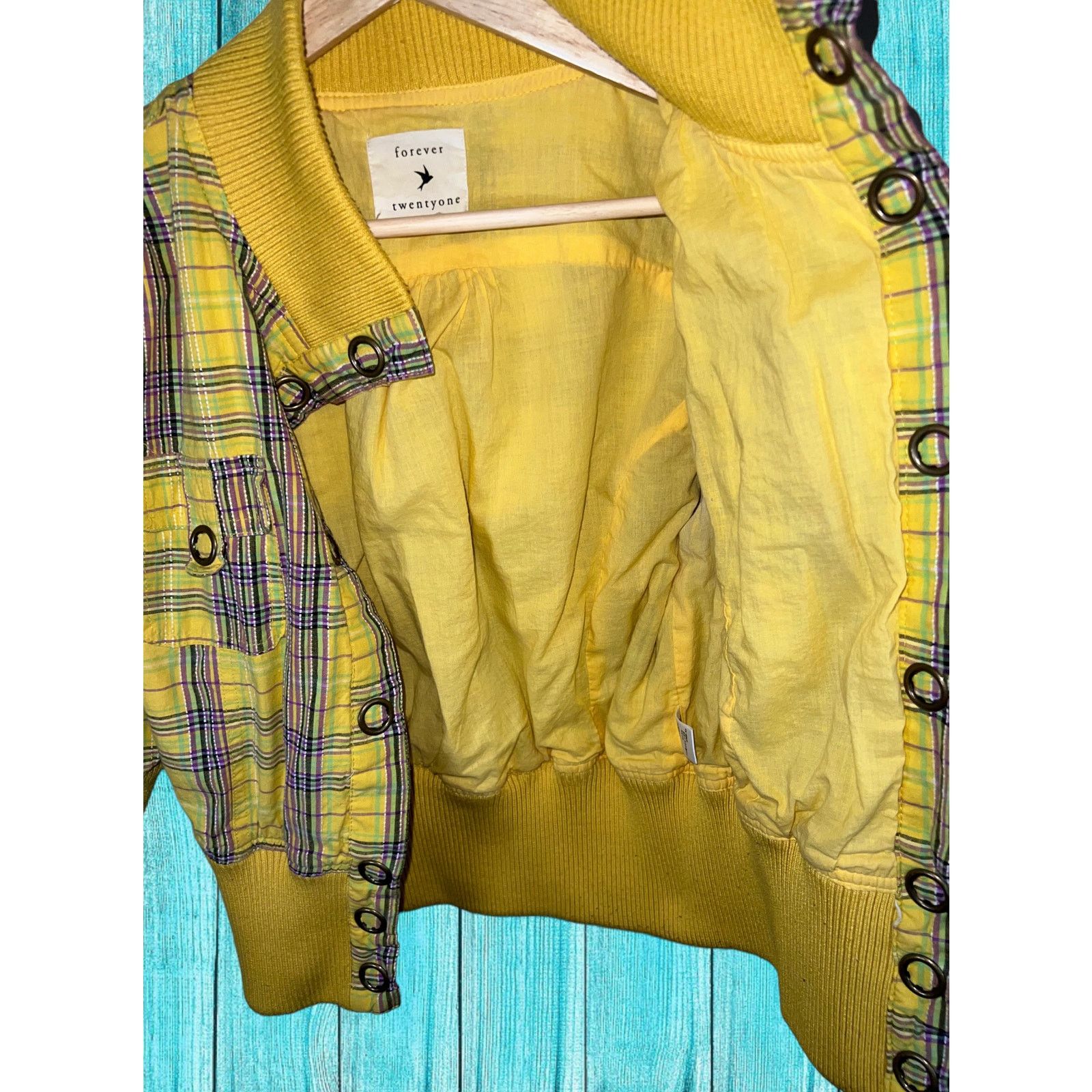 Forever 21 Forever 21 Yellow Button Jacket Blazer Size L / US 10 / IT 46 - 13 Thumbnail
