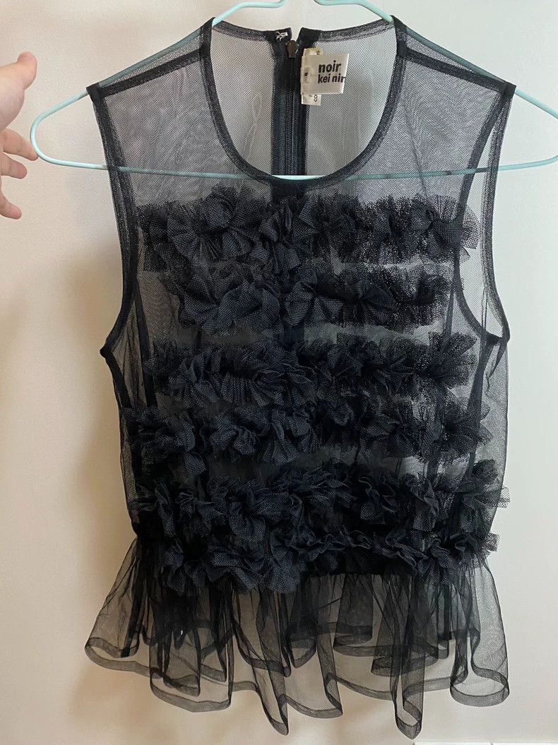 Comme des Garcons Comme des Garcons Black floral pleated tulle vest Size S / US 4 / IT 40 - 9 Thumbnail