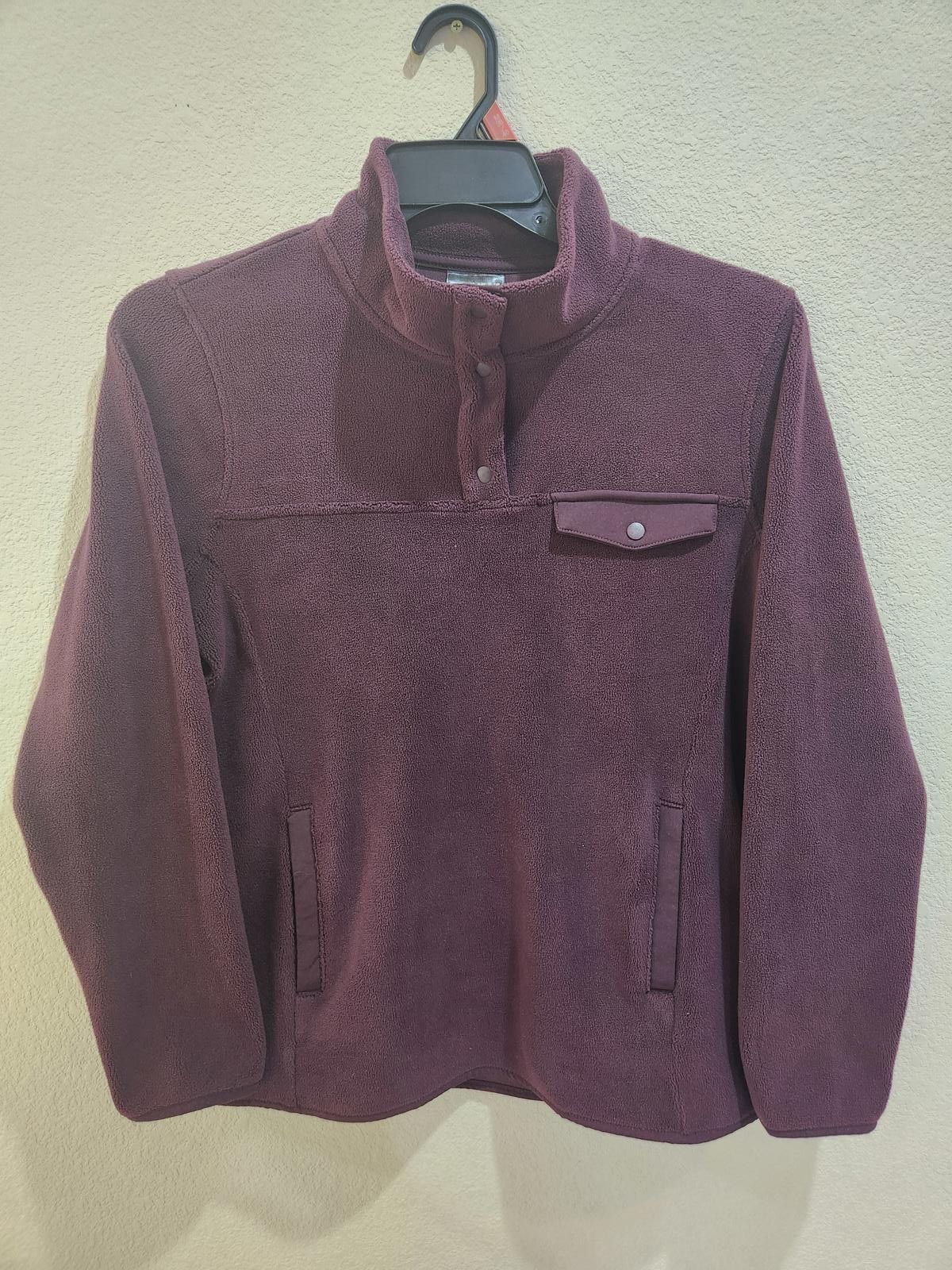 Other 32 Degrees Small Snap Arctic Fleece Pullover Burgandy Size S / US 4 / IT 40 - 1 Thumbnail