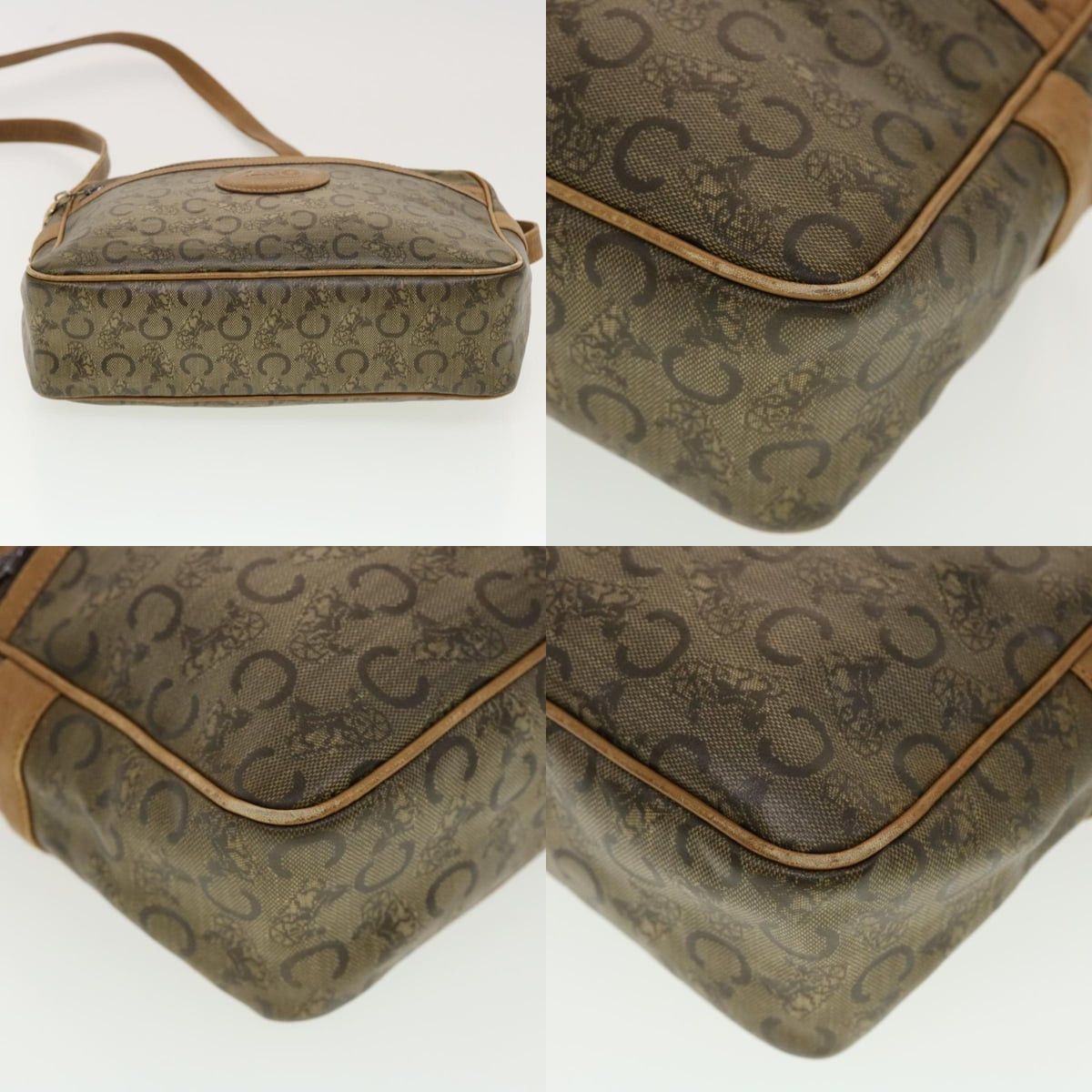 Celine CELINE C Macadam Canvas Shoulder Bag Beige Size ONE SIZE - 10 Thumbnail