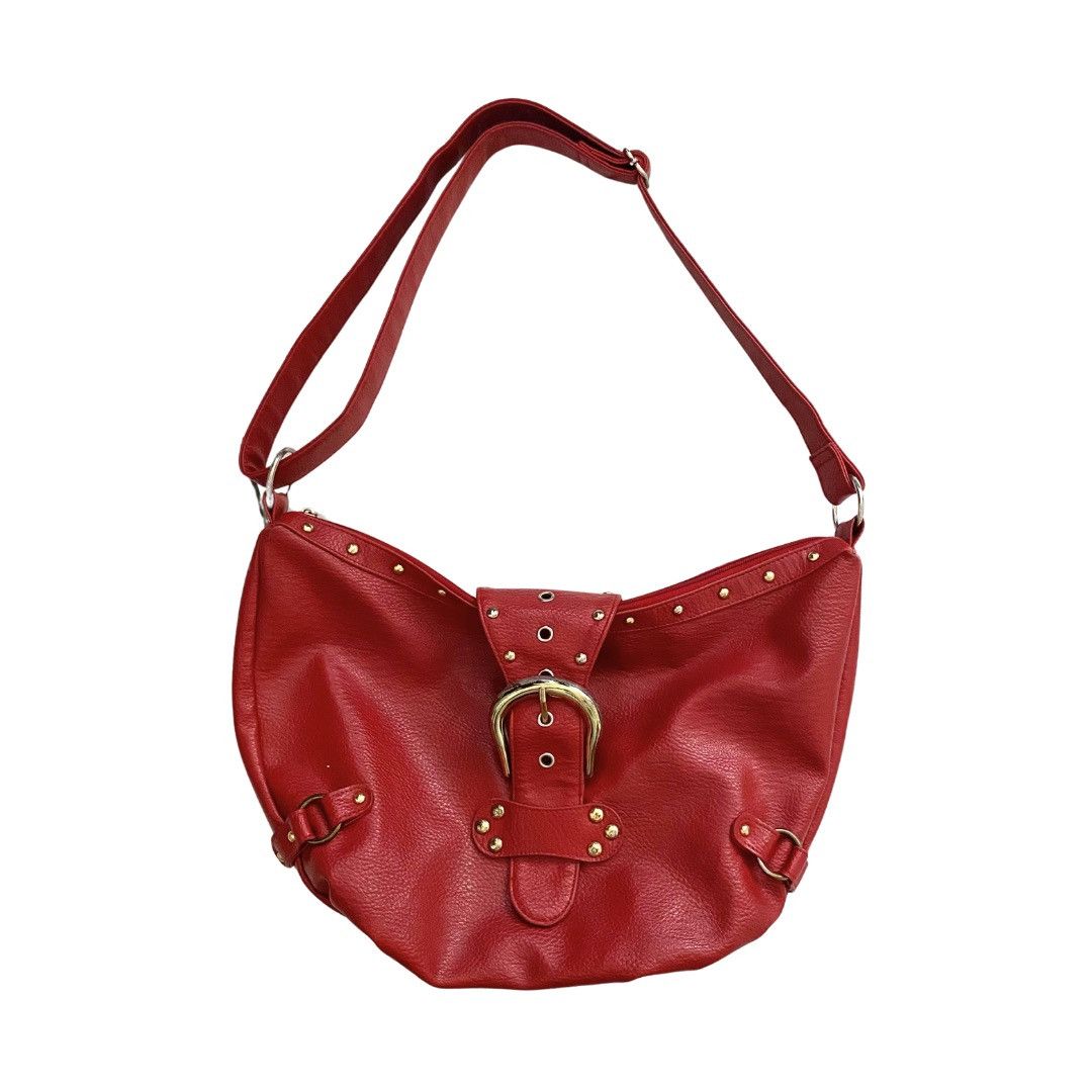 Japanese Brand × Vintage Vintage Leather Red Crossbody/Shoulder Bag (Huge Capacity) Size ONE SIZE - 1 Thumbnail