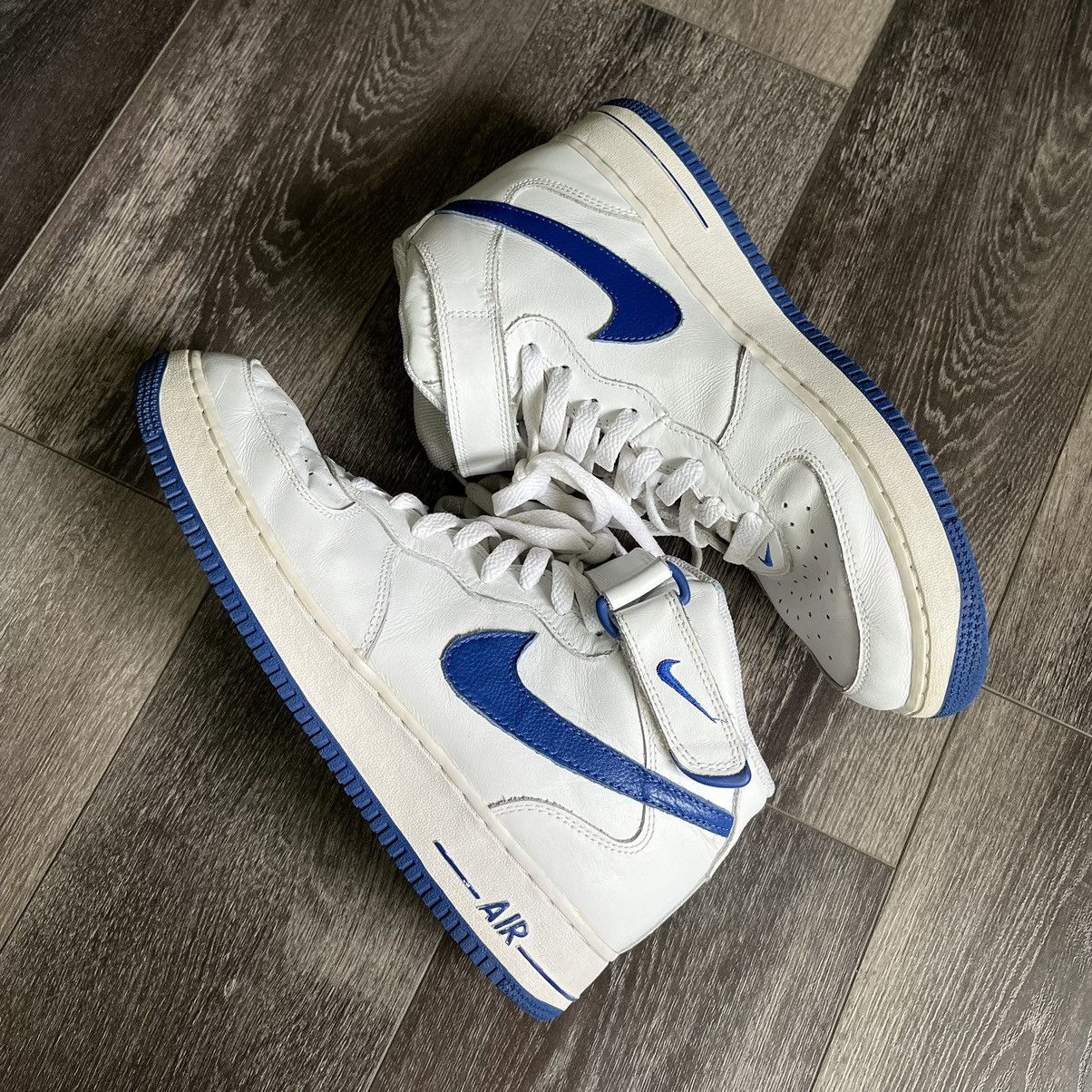 Nike Vintage 2003 Nike Air Force 1 Mid Royal Blue Sport Shoe 11.5 Size US 11.5 / EU 44-45 - 2 Thumbnail