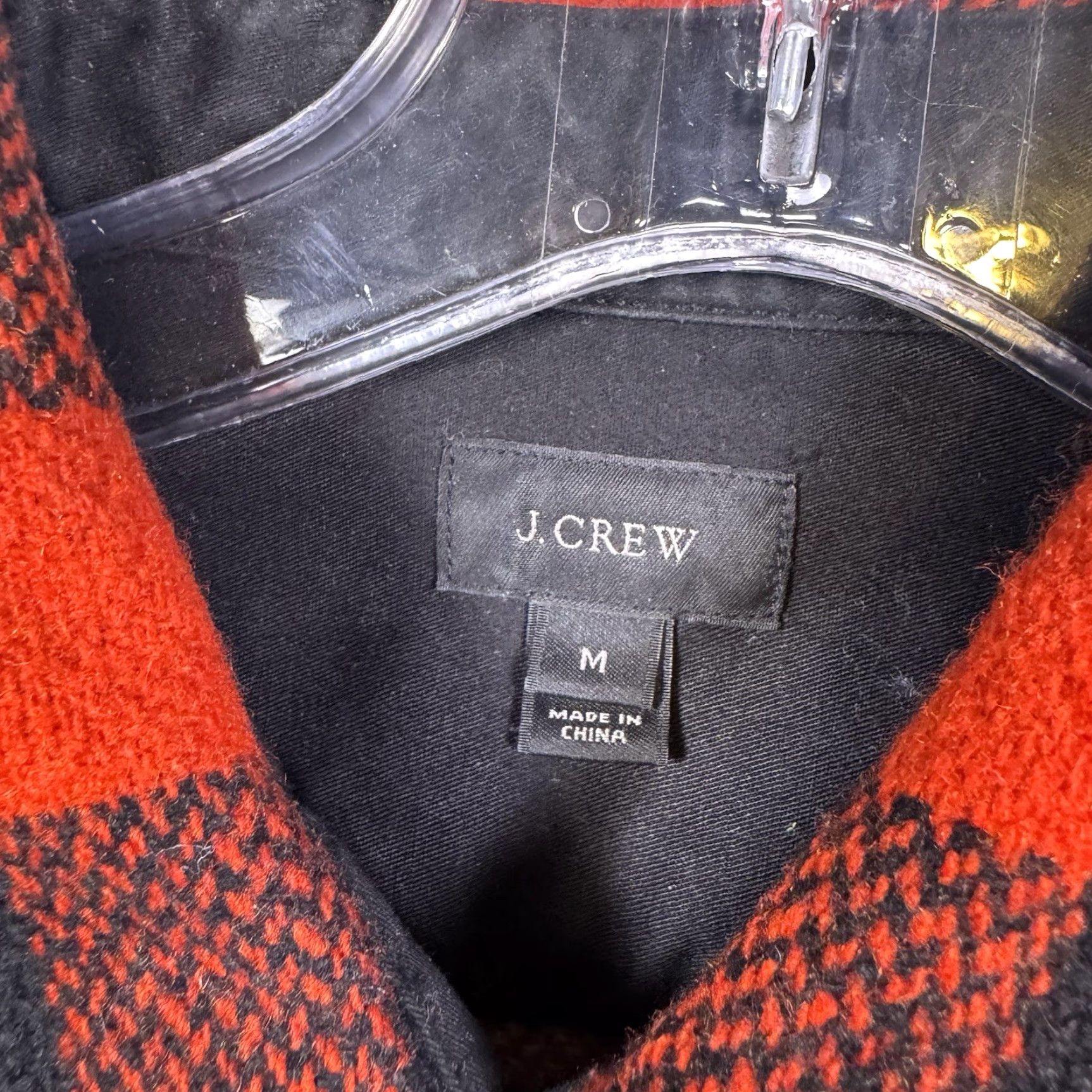 J.Crew J. Crew Shirt Jacket Mens M Wool Buffalo Plaid Mackinaw E3429 Wallace Barnes Red Wool Jacket Men M Plaid Overcoat Size US M / EU 48-50 / 2 - 6 Thumbnail