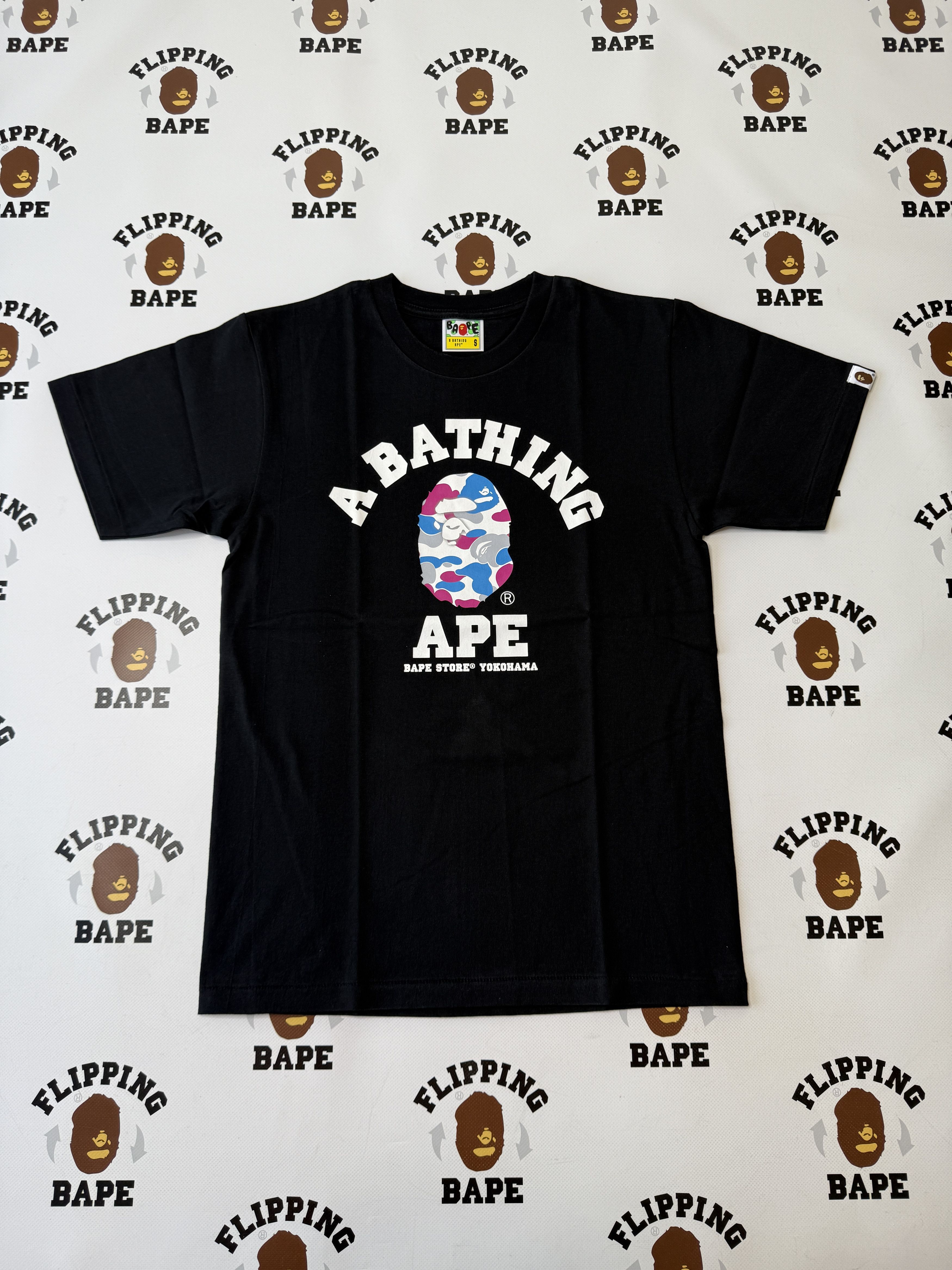 Bape BAPE STORE YOKOHAMA CAMO COLLEGE TEE Size US S / EU 44-46 / 1 - 1 Thumbnail