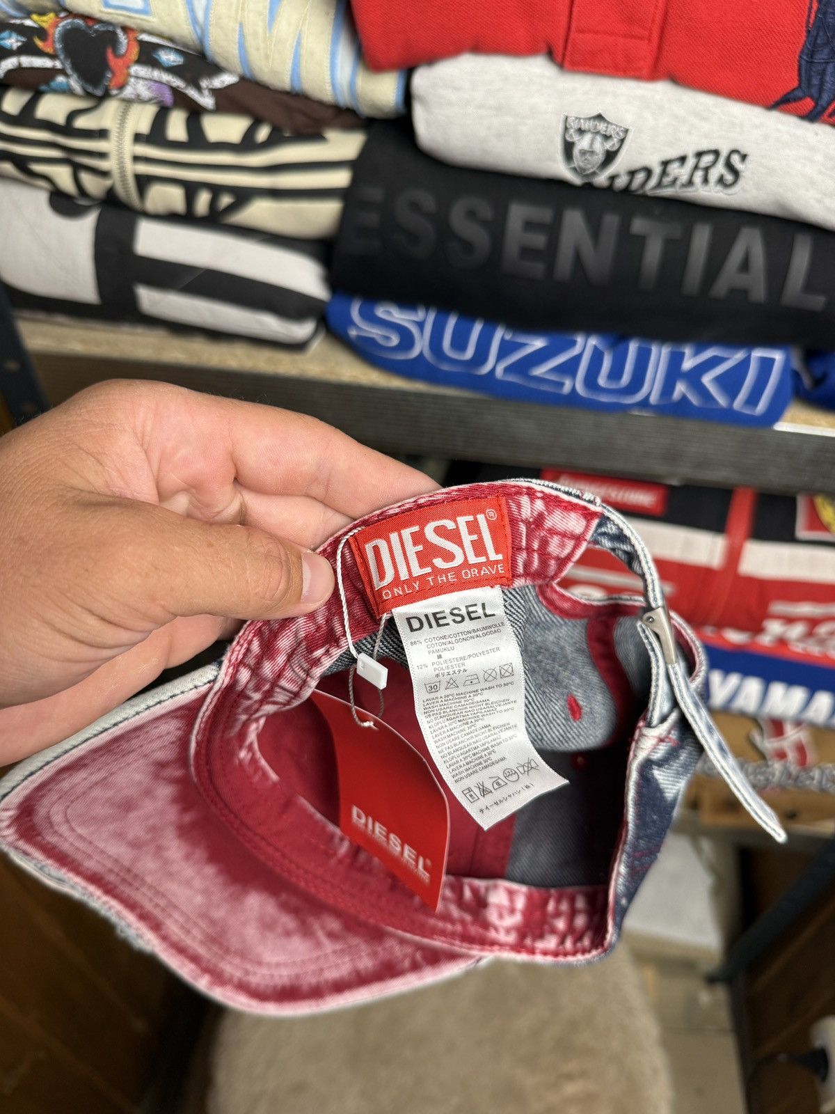 Diesel Avant Garde Diesel D Logo Distressed Washed Denim Cap Size ONE SIZE - 9 Thumbnail