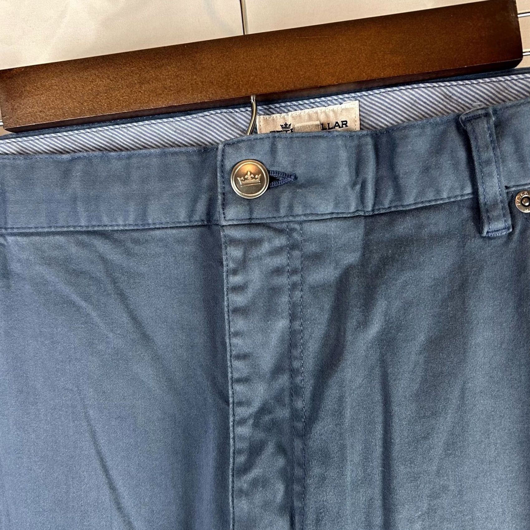 Peter Millar Peter Millar Pants Mens 42x33 Blue Stretch Chino 5 Pocket Straight Twill Casual Size US 42 / EU 58 - 3 Thumbnail