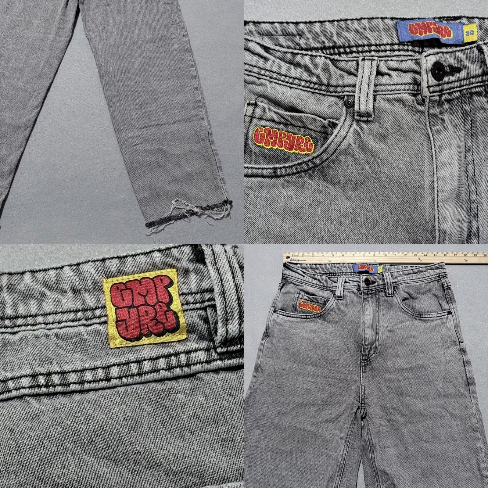 Empyre Empyre Jeans Men Gray Denim Mid-Rise Straight Relaxed Fit - 30 Men’s Jeans Gray Mid-Rise Straight Relaxed Fit 30 Size US 30 / EU 46 - 8 Thumbnail