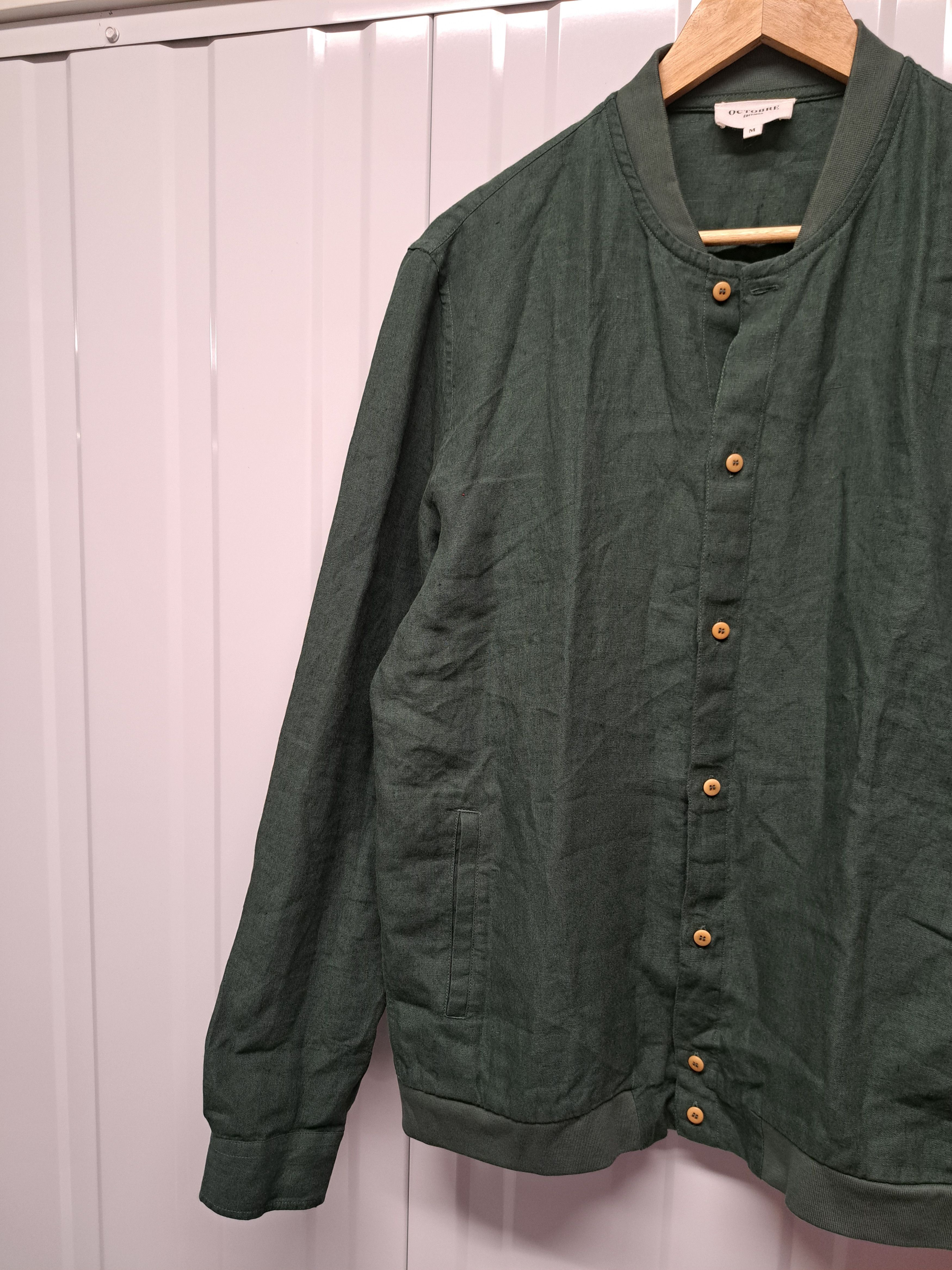 Other Octobre Editions 100% Linen Button Bomber Jacket Old Money Size US M / EU 48-50 / 2 - 2 Thumbnail
