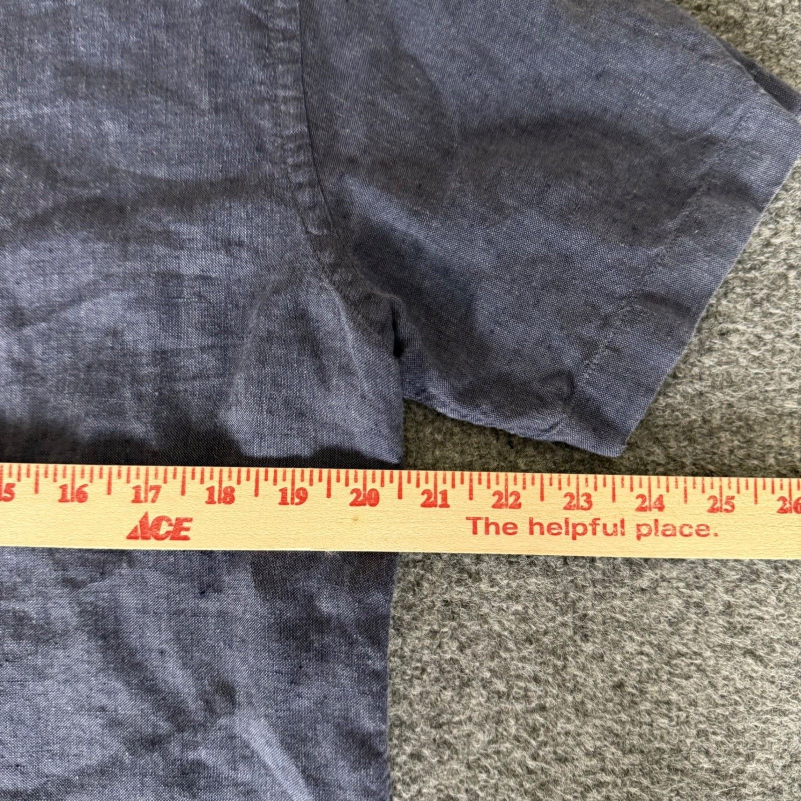 UNTUCKit UNTUCKit Mens Large Linen Short Sleeve Button Up Shirt Blue Size US L / EU 52-54 / 3 - 4 Thumbnail