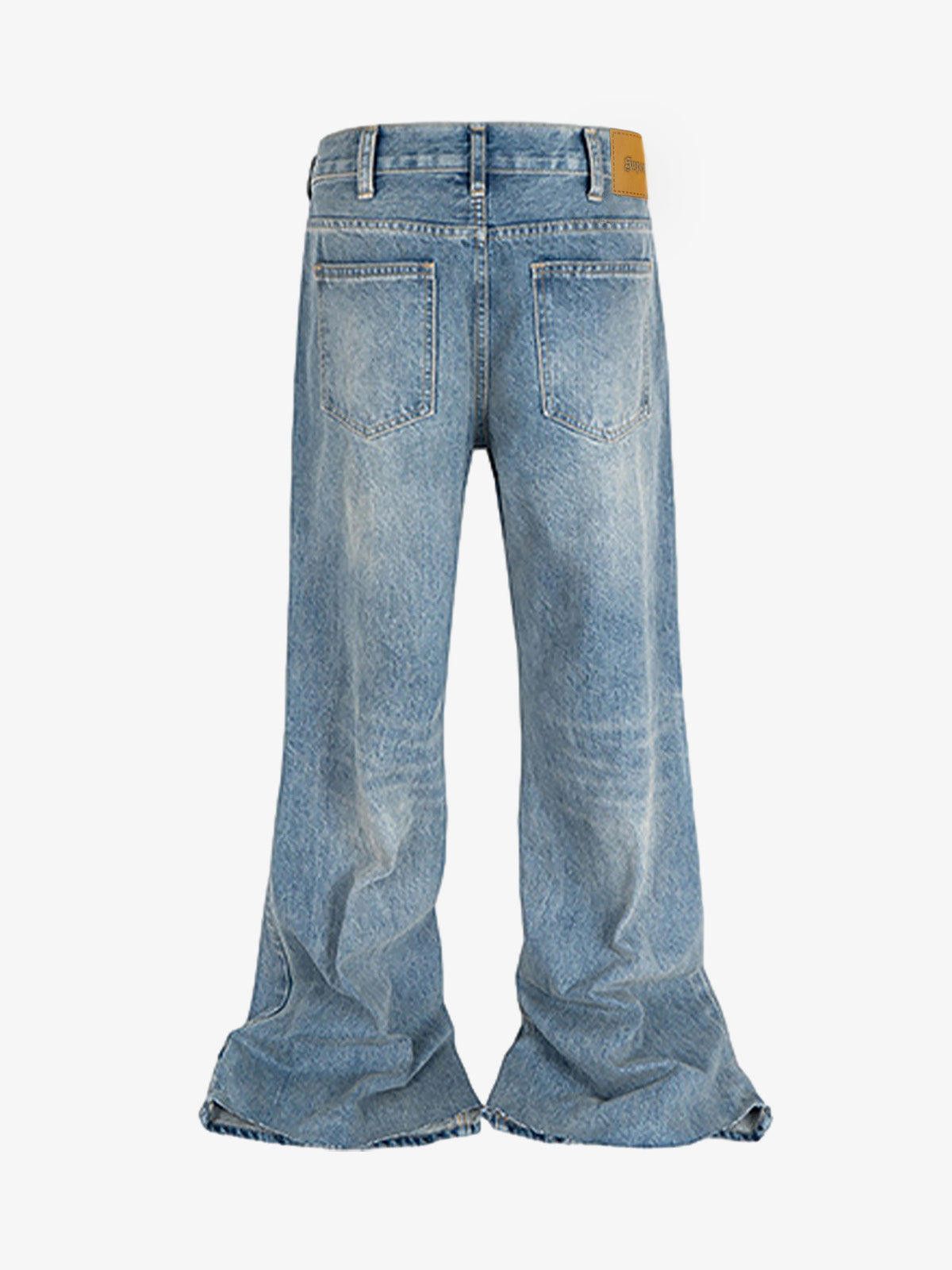 Jean Washed Whitened Flared Jeans Size US 33 - 5 Thumbnail