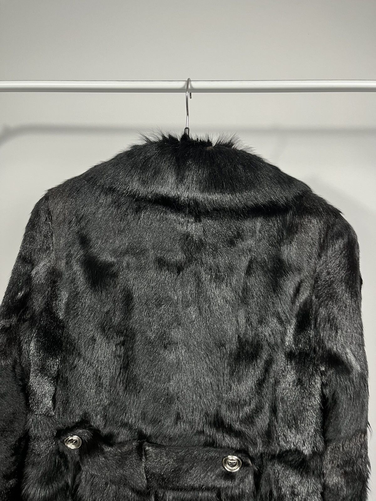 Other Vintage Black Real Fur Coat Multi Button Jacket Winter Size S / US 4 / IT 40 - 13 Thumbnail