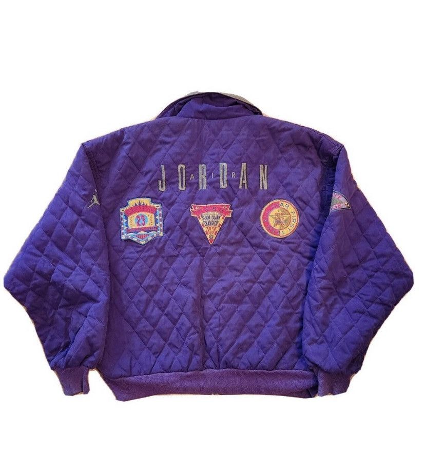 image of Jordan Nike Air Jordan Vintage Quilted Jacket Achievement XL in Purple, Men's