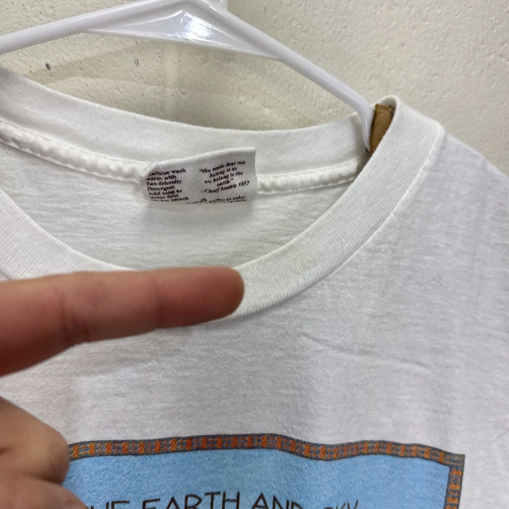 Vintage VINTAGE Maggie’s Organic Cotton Eagle Nature Earth T-Shirt XL White Graphic Print 90s Unisex Size US XL / EU 56 / 4 - 4 Thumbnail