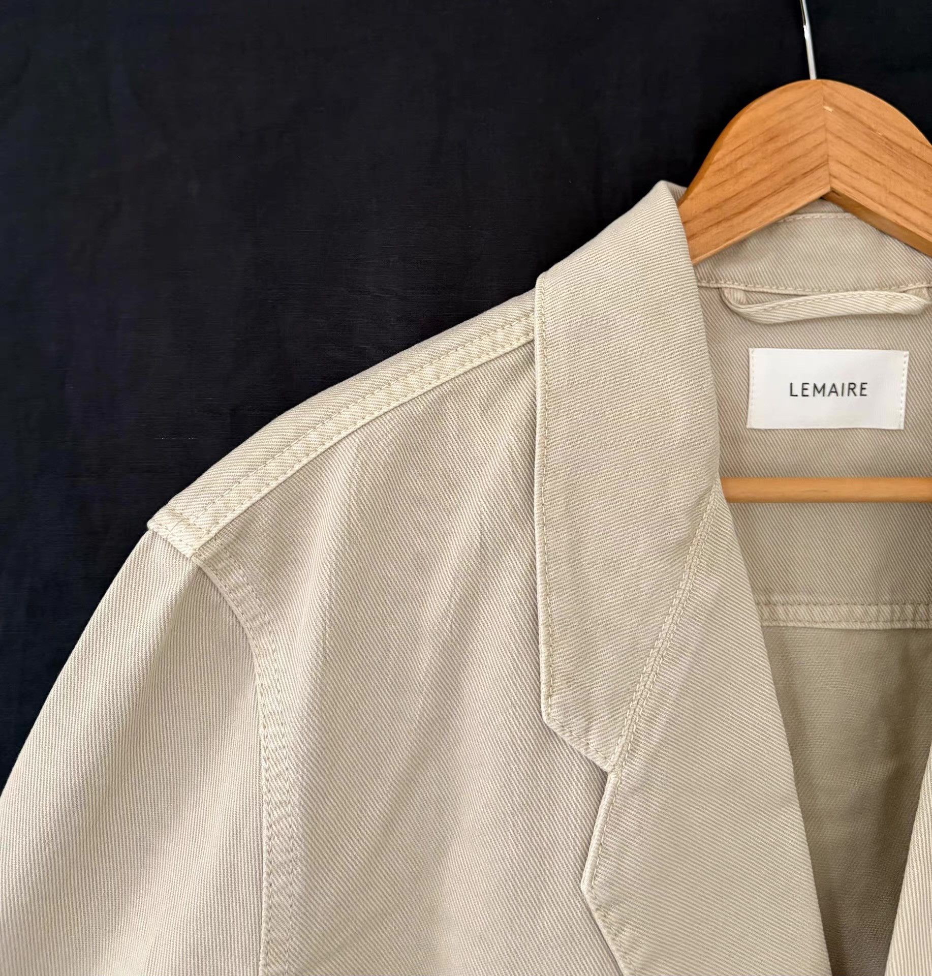 Lemaire Lemaire Unisex Oatmeal Snowflake Denim Blazer Ｑ21 Size 46R - 5 Thumbnail
