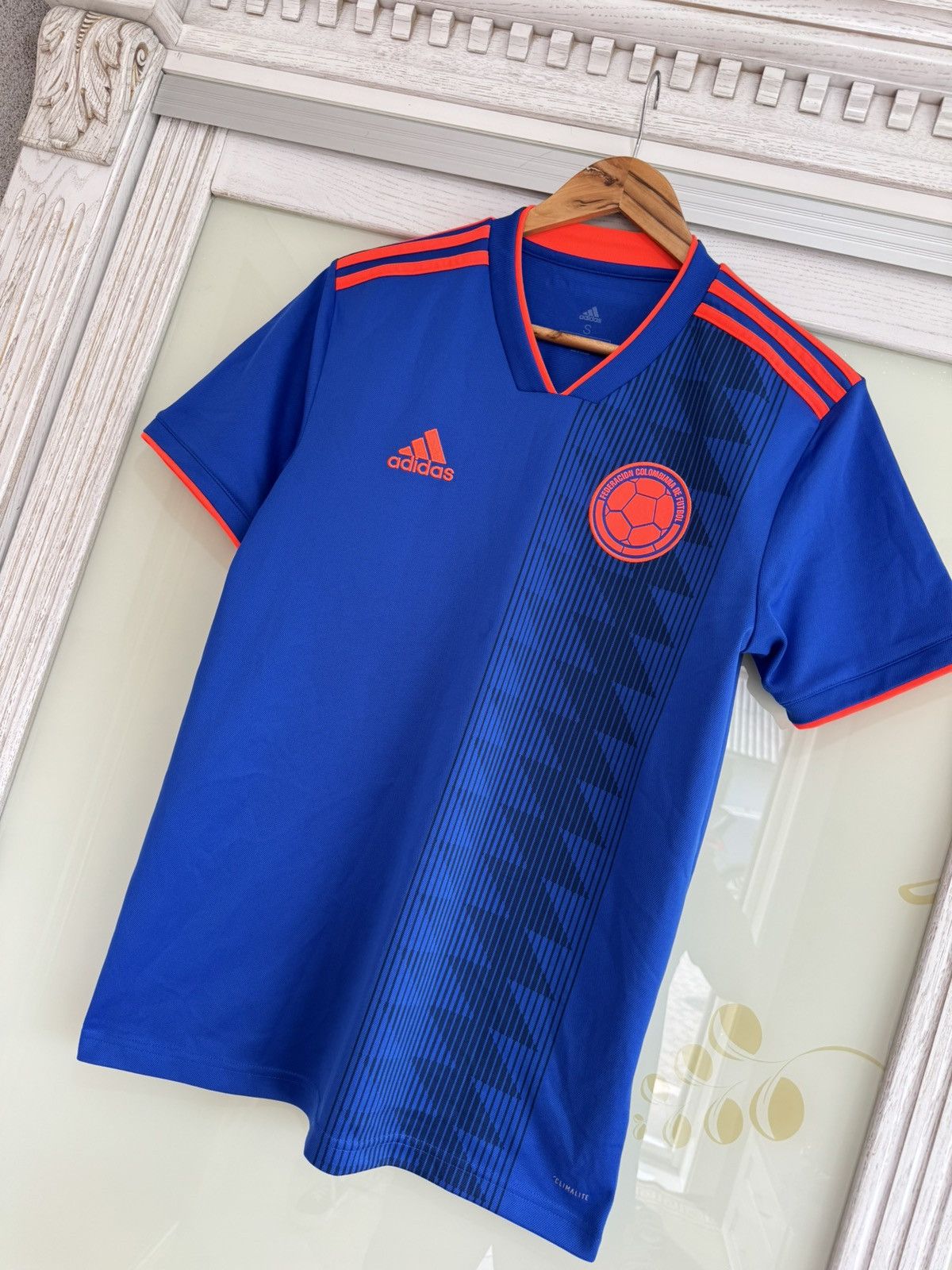 Adidas Colombia 2018-2019 Away Soccer Jersey Football Kit Shirt Size US S / EU 44-46 / 1 - 4 Thumbnail