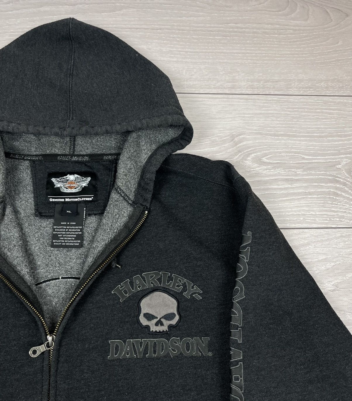 Harley Davidson Harley Davidson Y2K Big Logo Full Zip Hoodie Size US XL / EU 56 / 4 - 10 Thumbnail