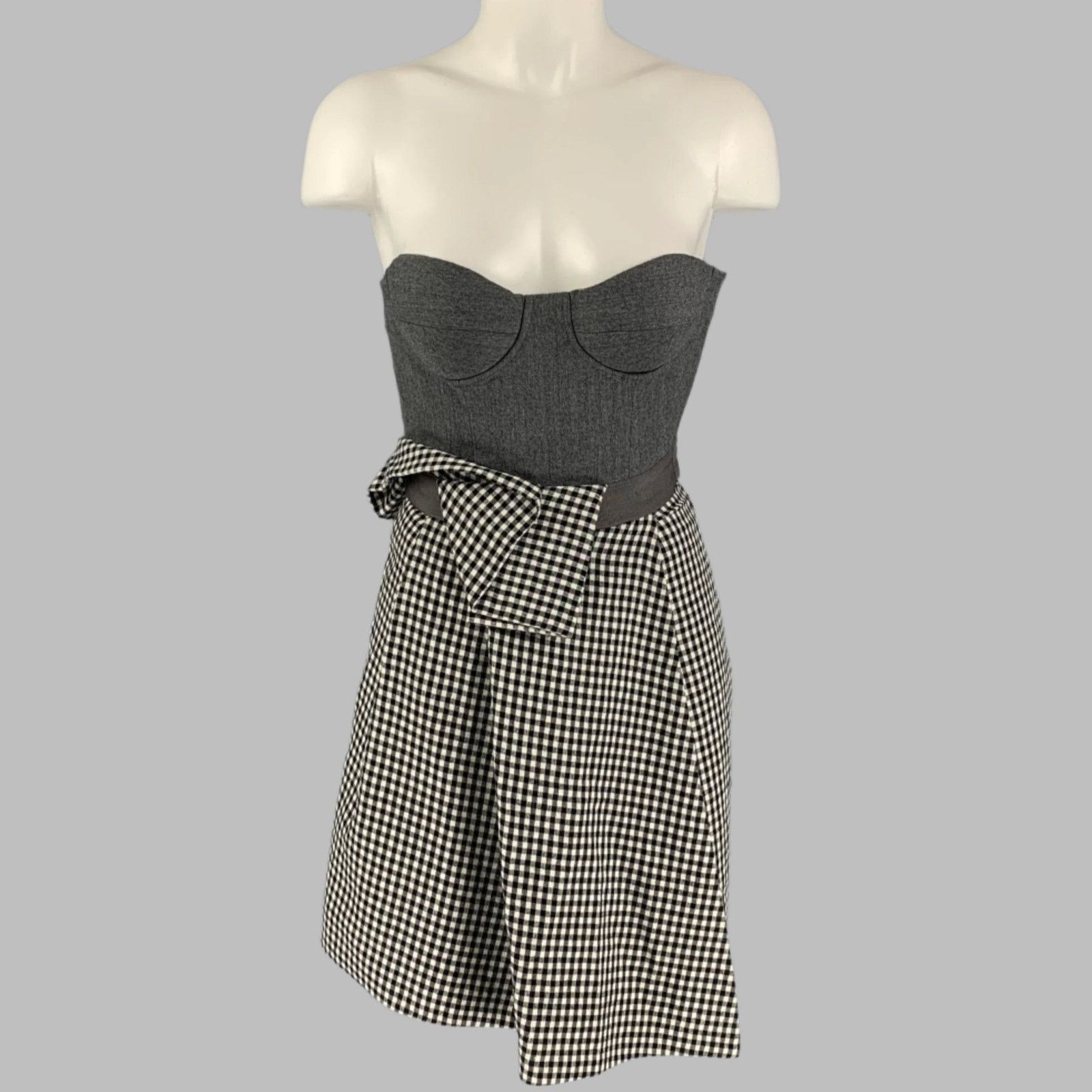 Other RICHARD NICOLL Green Black White Wool Cashmere Dress Size M / US 6-8 / IT 42-44 - 1 Thumbnail