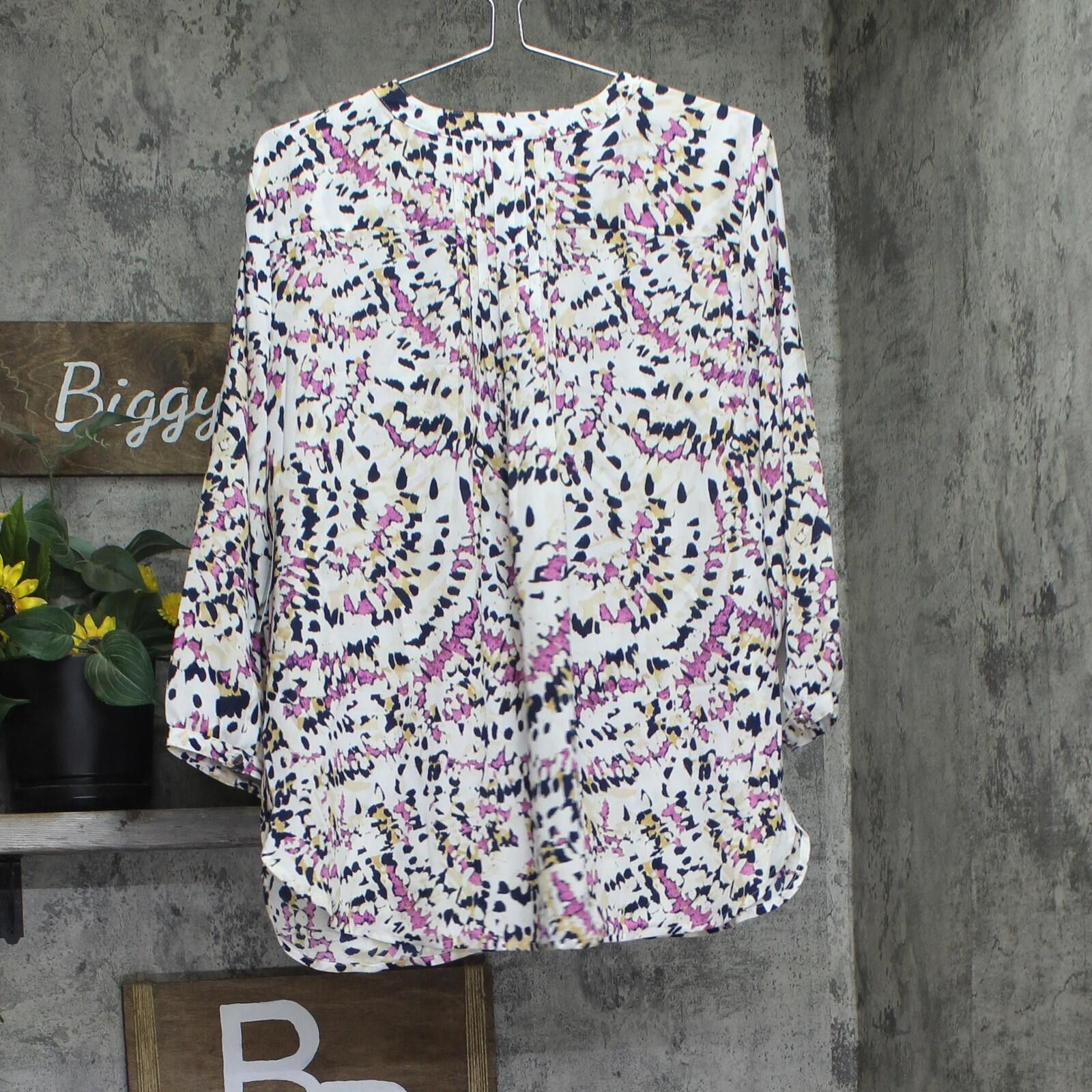 Other Nwt Jm Collection Printed Pleat Back Blouse Pink Multi Xl Size XL / US 12-14 / IT 48-50 - 2 Thumbnail