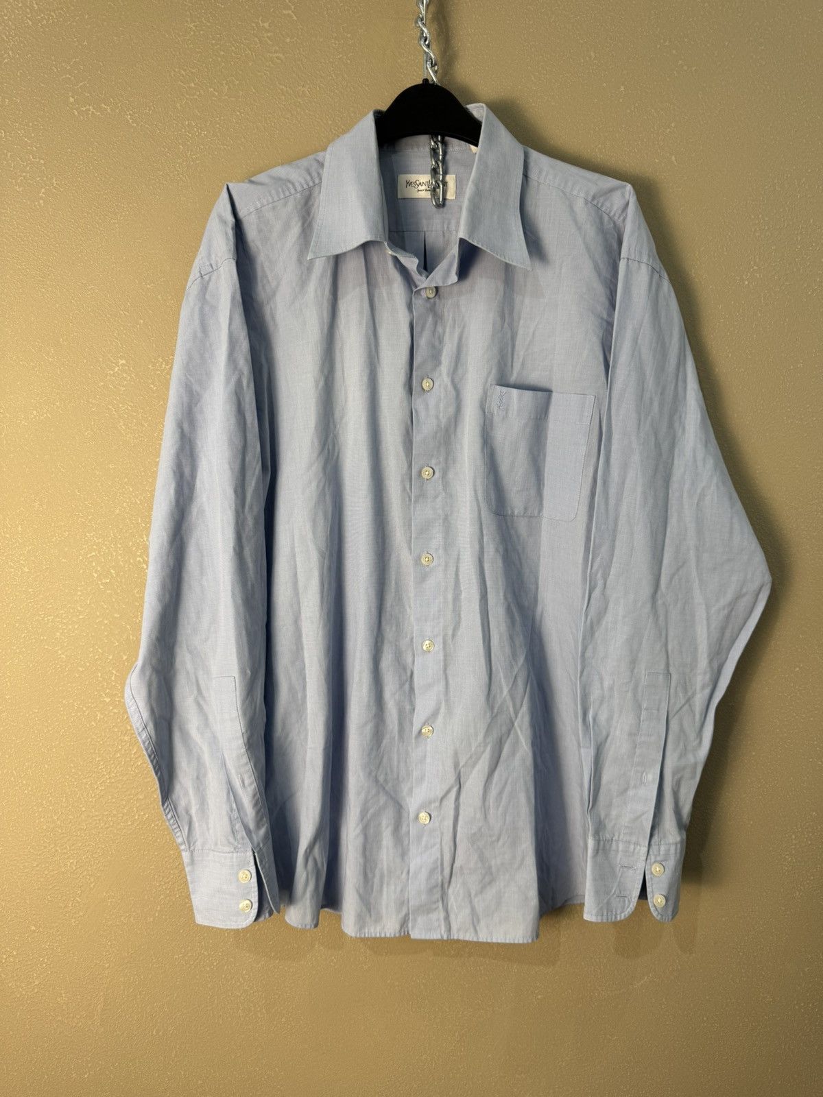 Yves Saint Laurent Yves Saint Laurent Shirt Button Up YSL Size US L / EU 52-54 / 3 - 1 Thumbnail