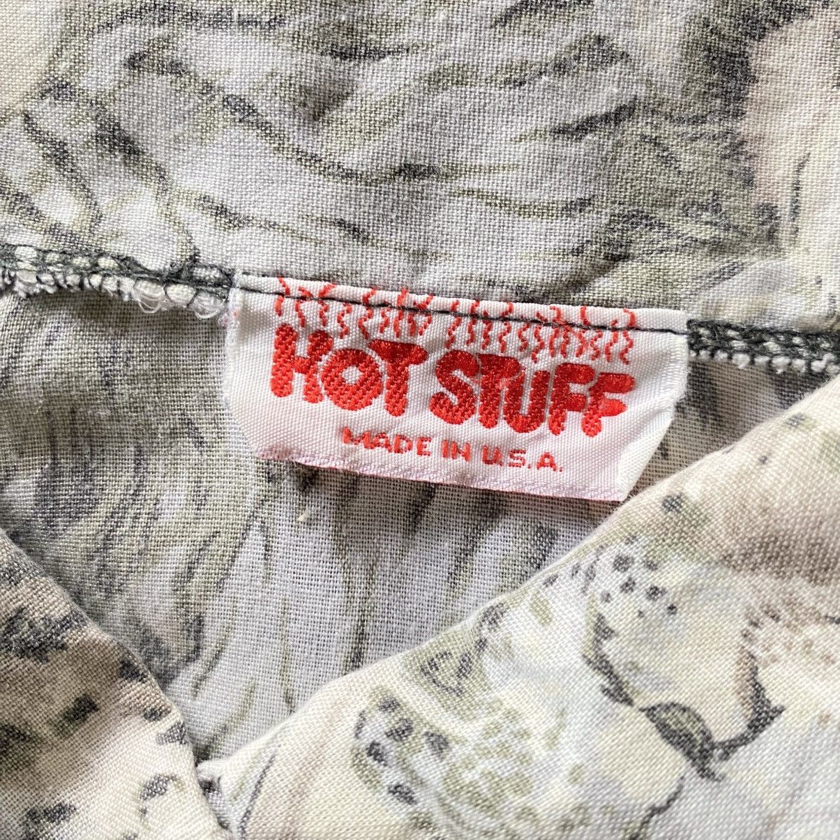 Vintage HOT STUFF Gray Safari Animal Print Shirt Size XL / US 12-14 / IT 48-50 - 8 Thumbnail