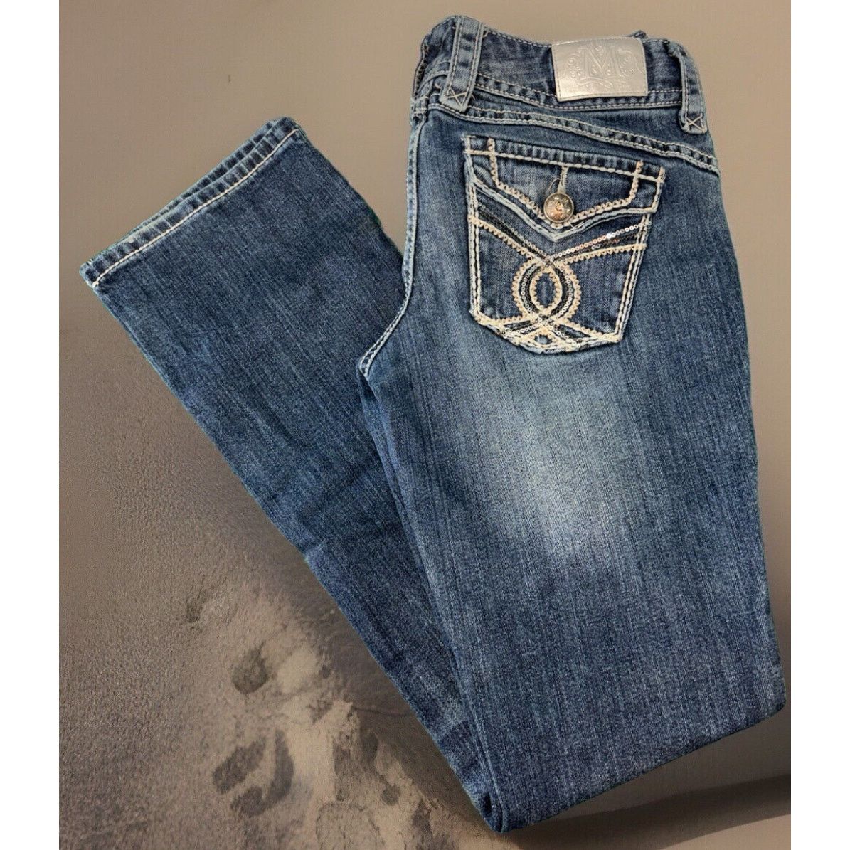 & Other Stories Maurices Premium Jeans 5/6 Reg Distressed Flap Pockets Size 28" / US 6 / IT 42 - 1 Thumbnail