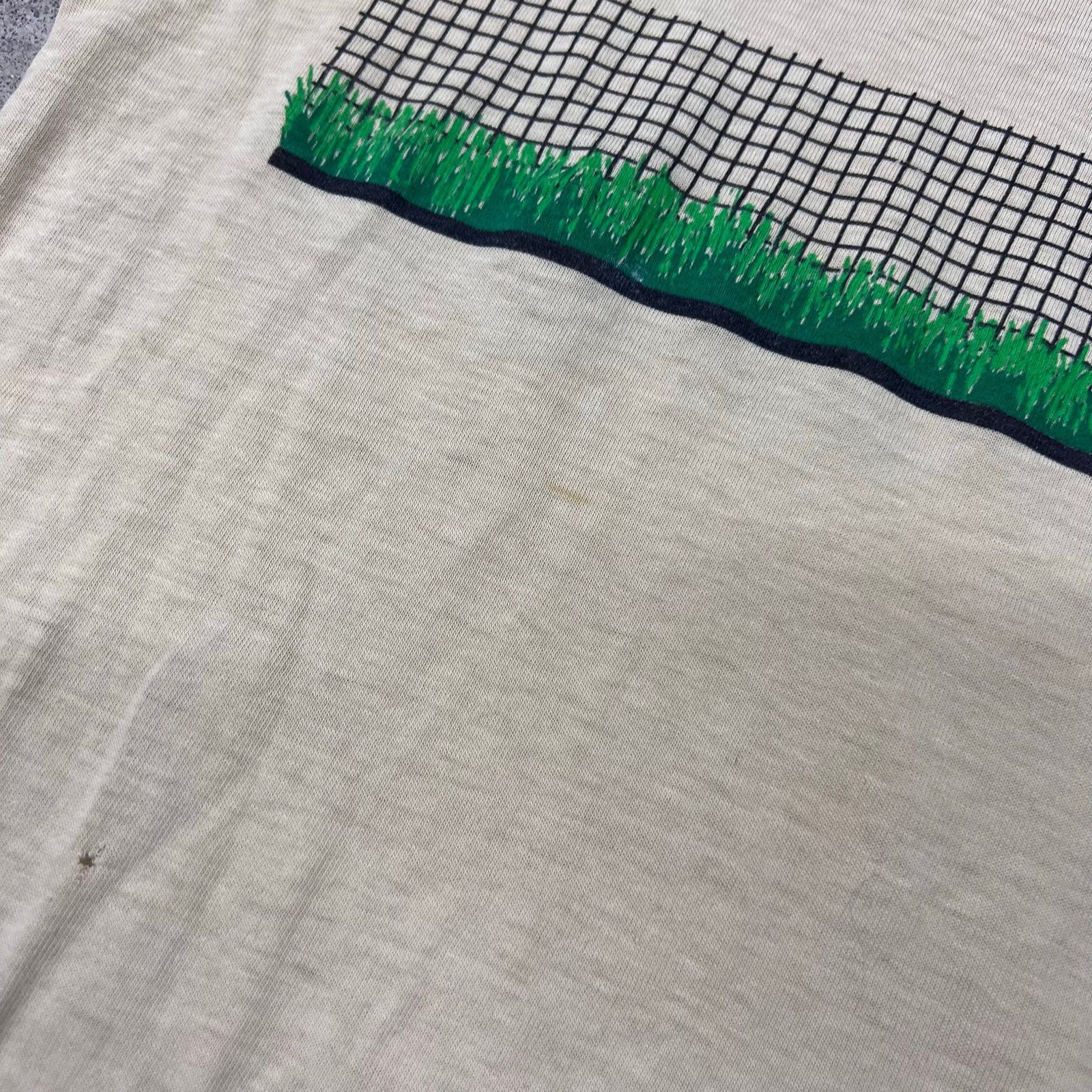 Nike × Vintage True Vintage 70s Nike Soccer Grass and Net Tan T Shirt L Size US L / EU 52-54 / 3 - 10 Thumbnail