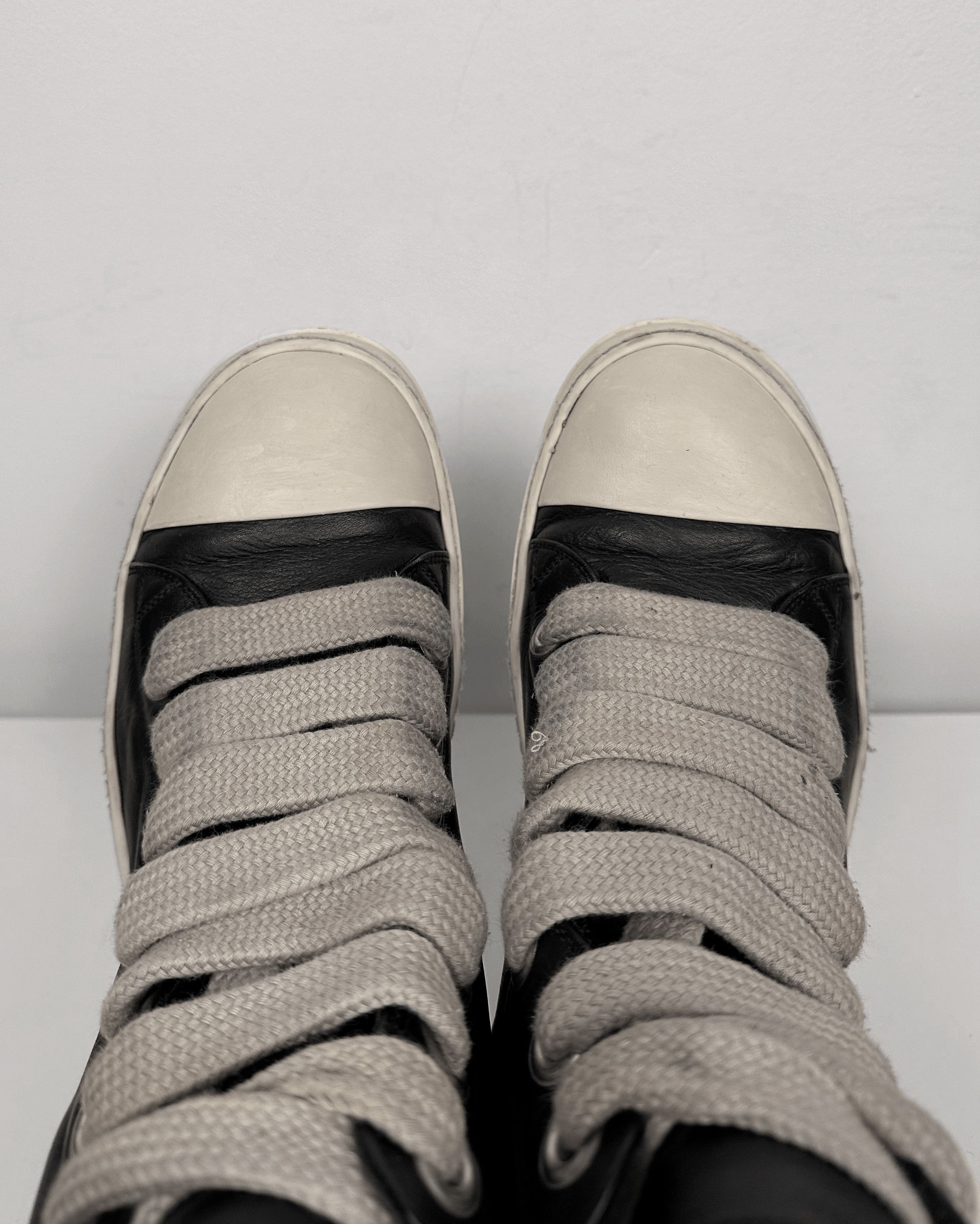 Rick Owens Rick Owens Leather Black Jumbo Lace Ramones Size US 11.5 / EU 44-45 - 5 Thumbnail