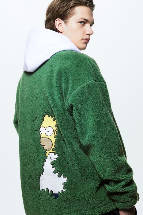 H&M H&m x The Simpsons Oversized Fit Teddy jacket | Grailed