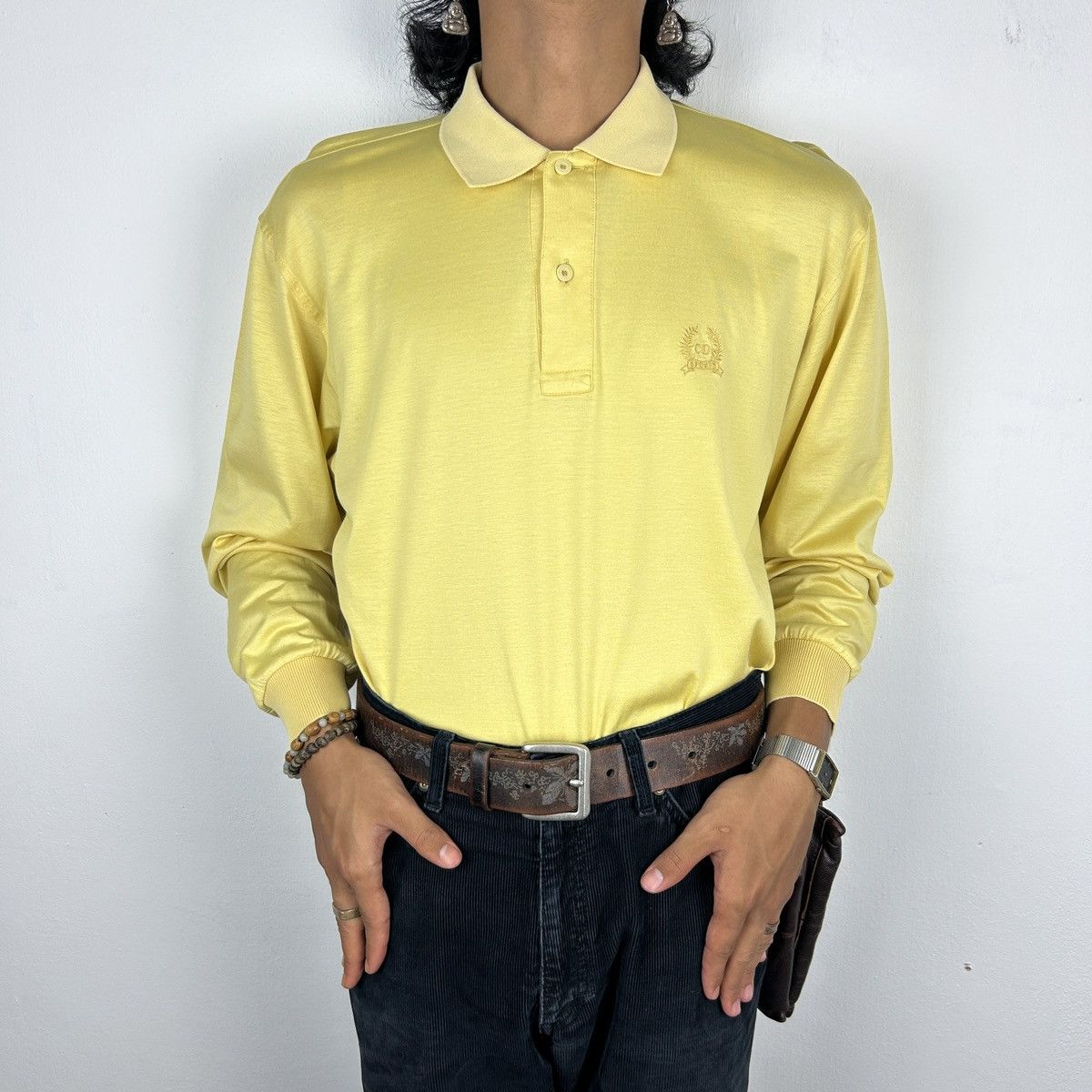 Christian Dior Monsieur × Vintage 1990s Christian Dior Sports - Longsleeve Size US L / EU 52-54 / 3 - 1 Thumbnail