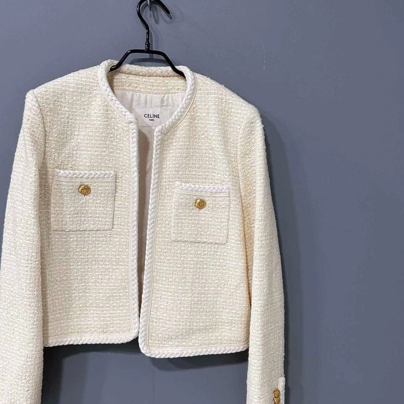 Celine Celine Full Print Wool Knit Double Label Jacket Size M / US 6-8 / IT 42-44 - 2 Thumbnail